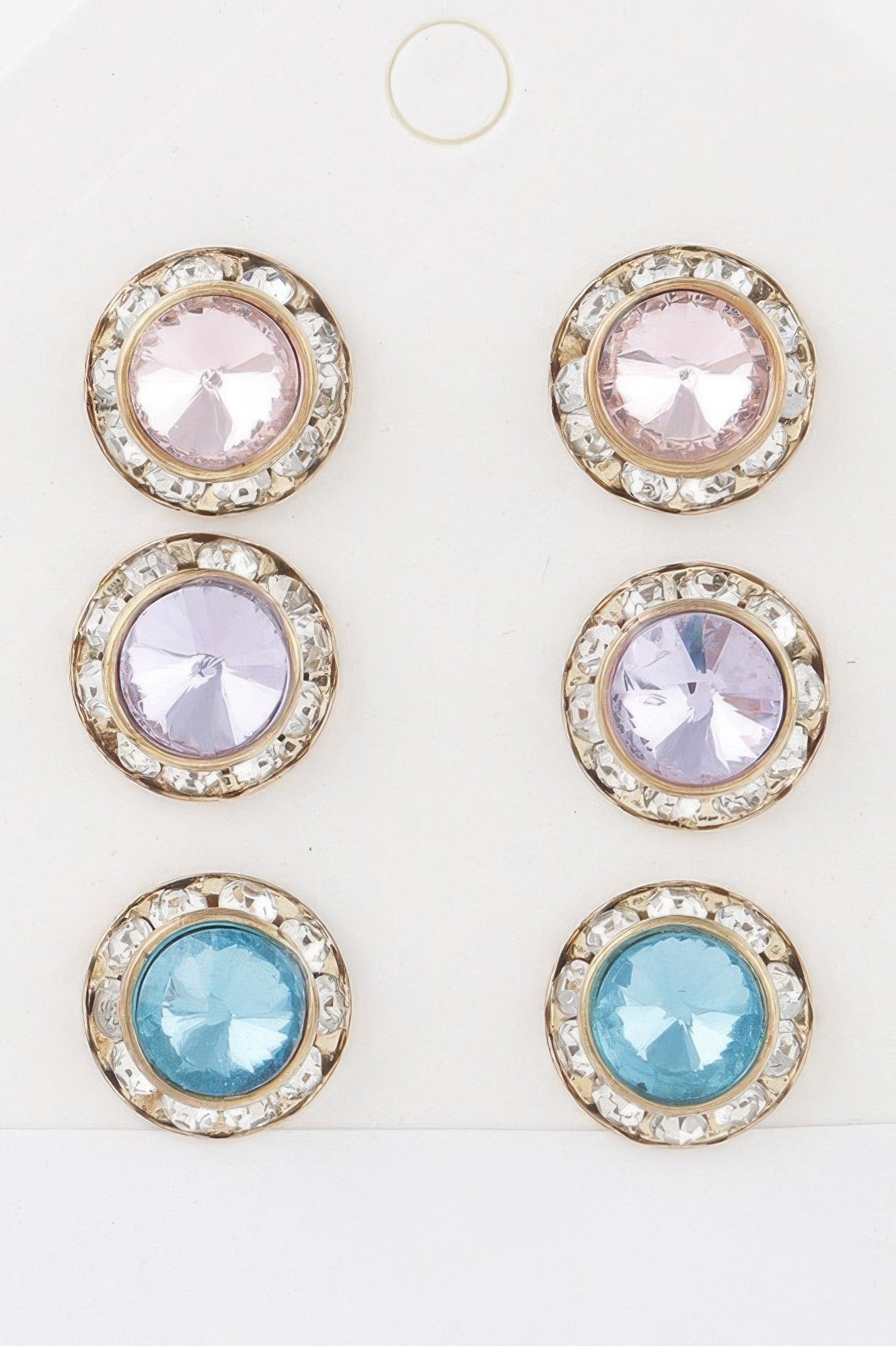 Multi Jeweled Stud Earrings Set