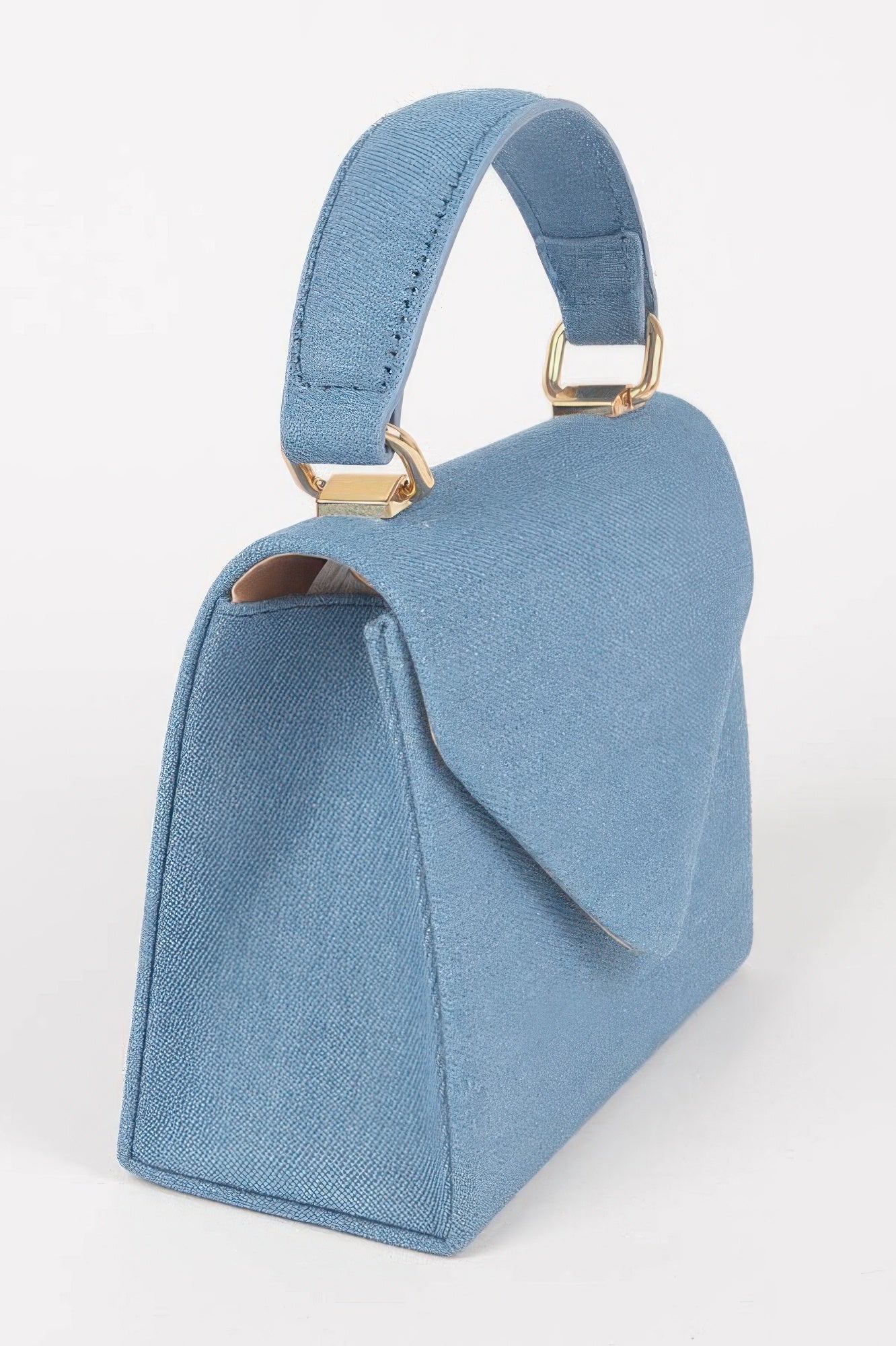 Denim Top Handle Crossbody Bag