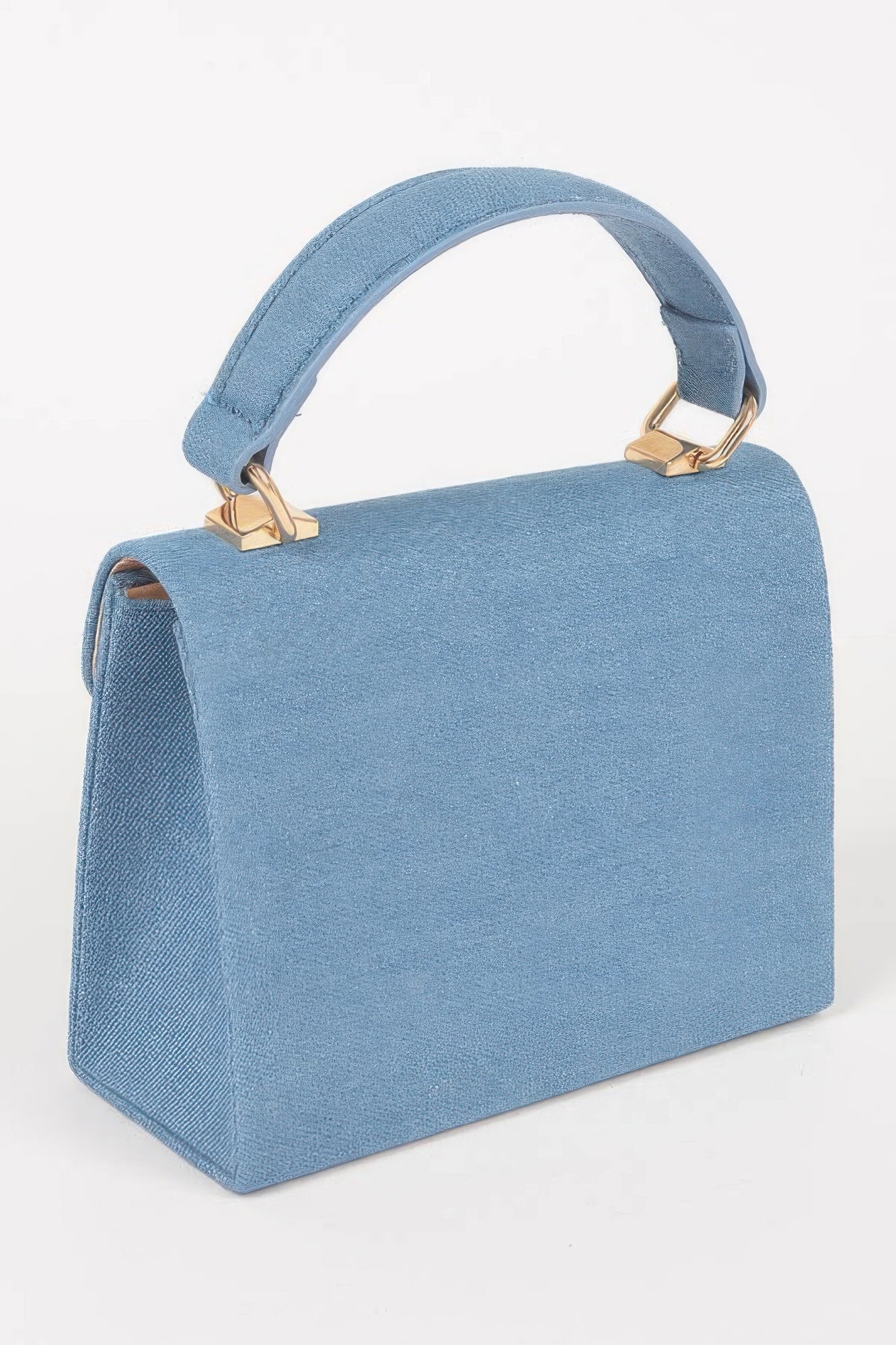 Denim Top Handle Crossbody Bag