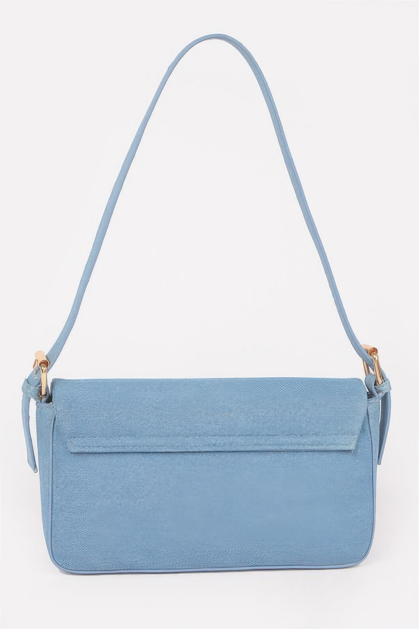Denim Metal Buckle Shoulder Bag