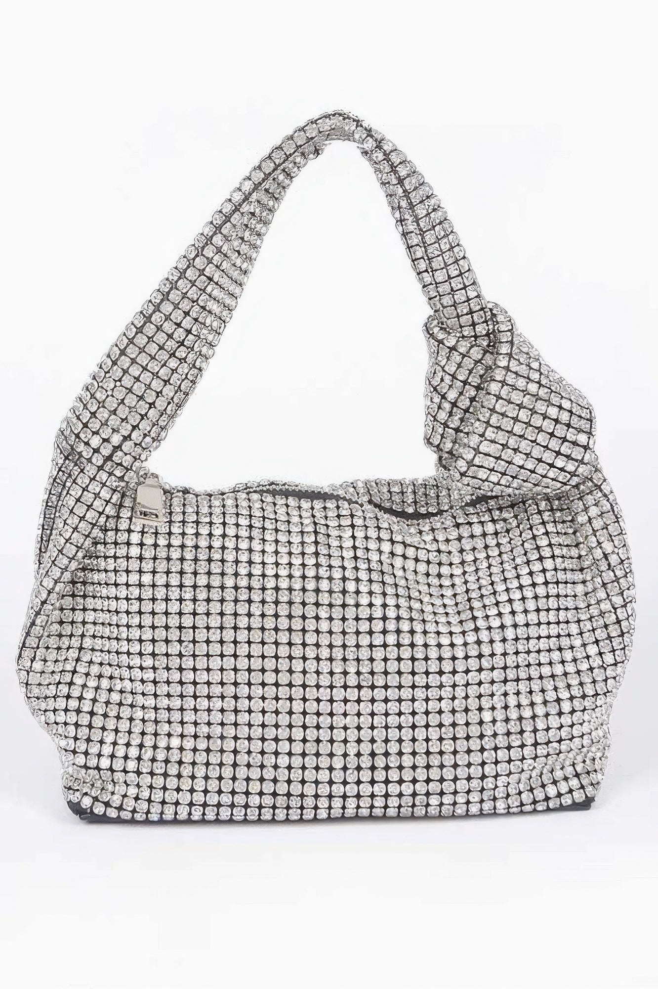 Rhinestone Shoulder Zip Bag
