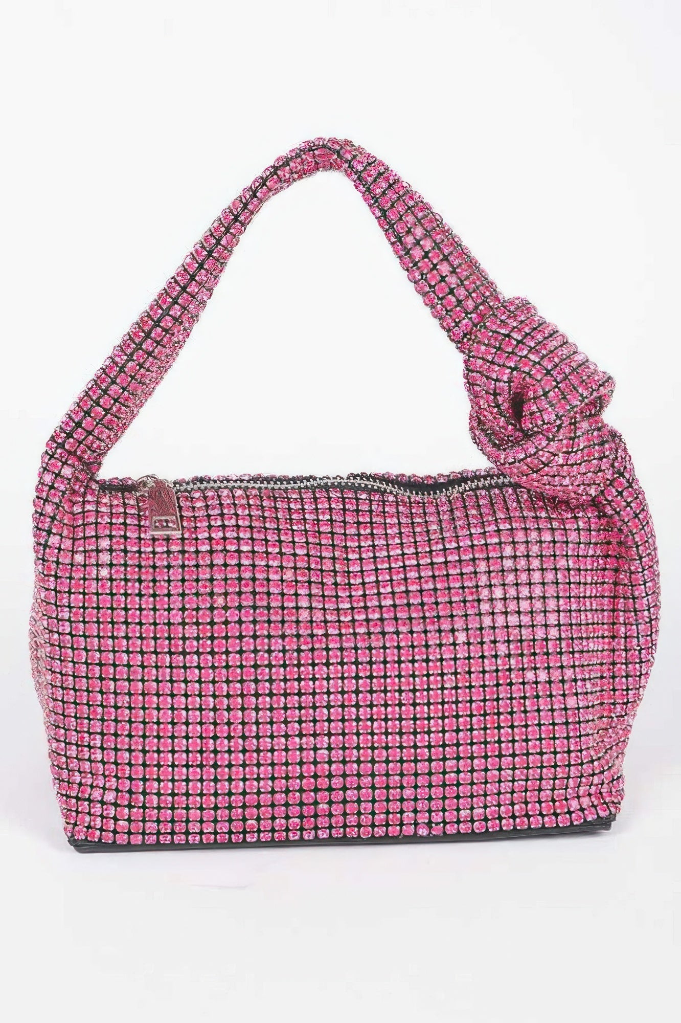 Rhinestone Shoulder Zip Bag