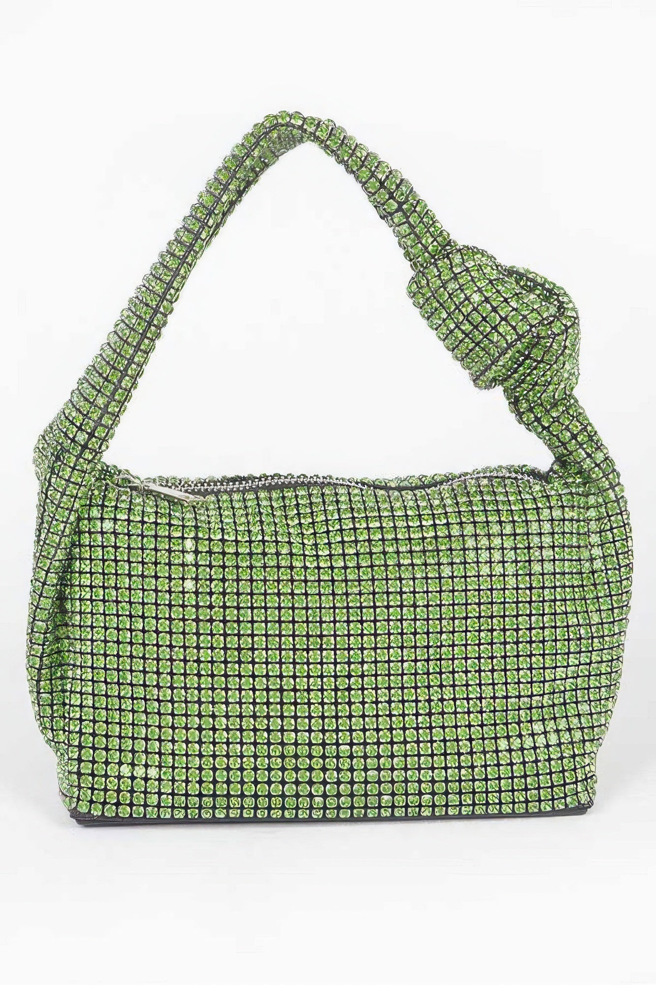 Rhinestone Shoulder Zip Bag