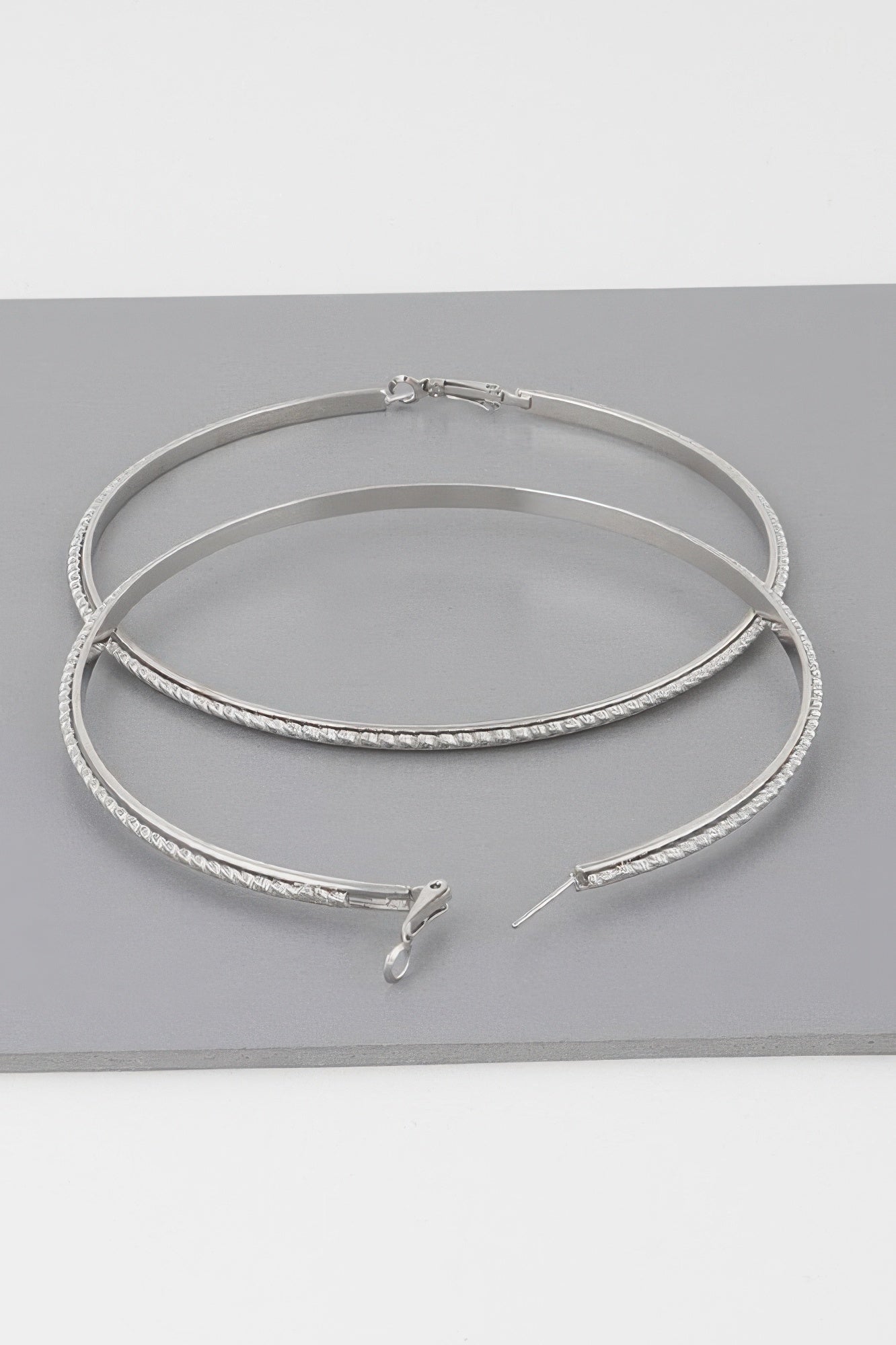 Wide Double Twisted 3.8" Hoop Earrings