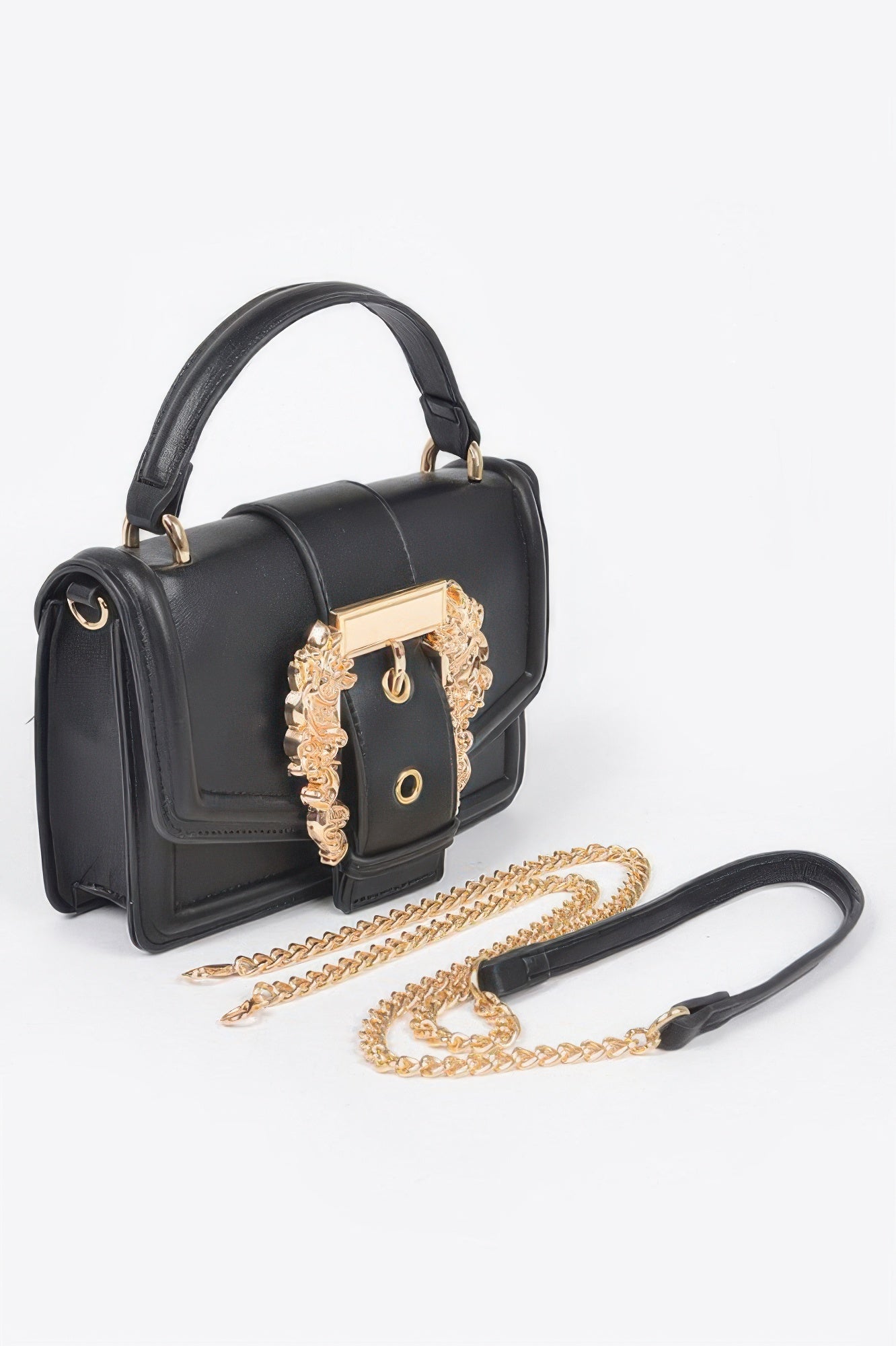 Vegan Top Handle Shoulder Clutch