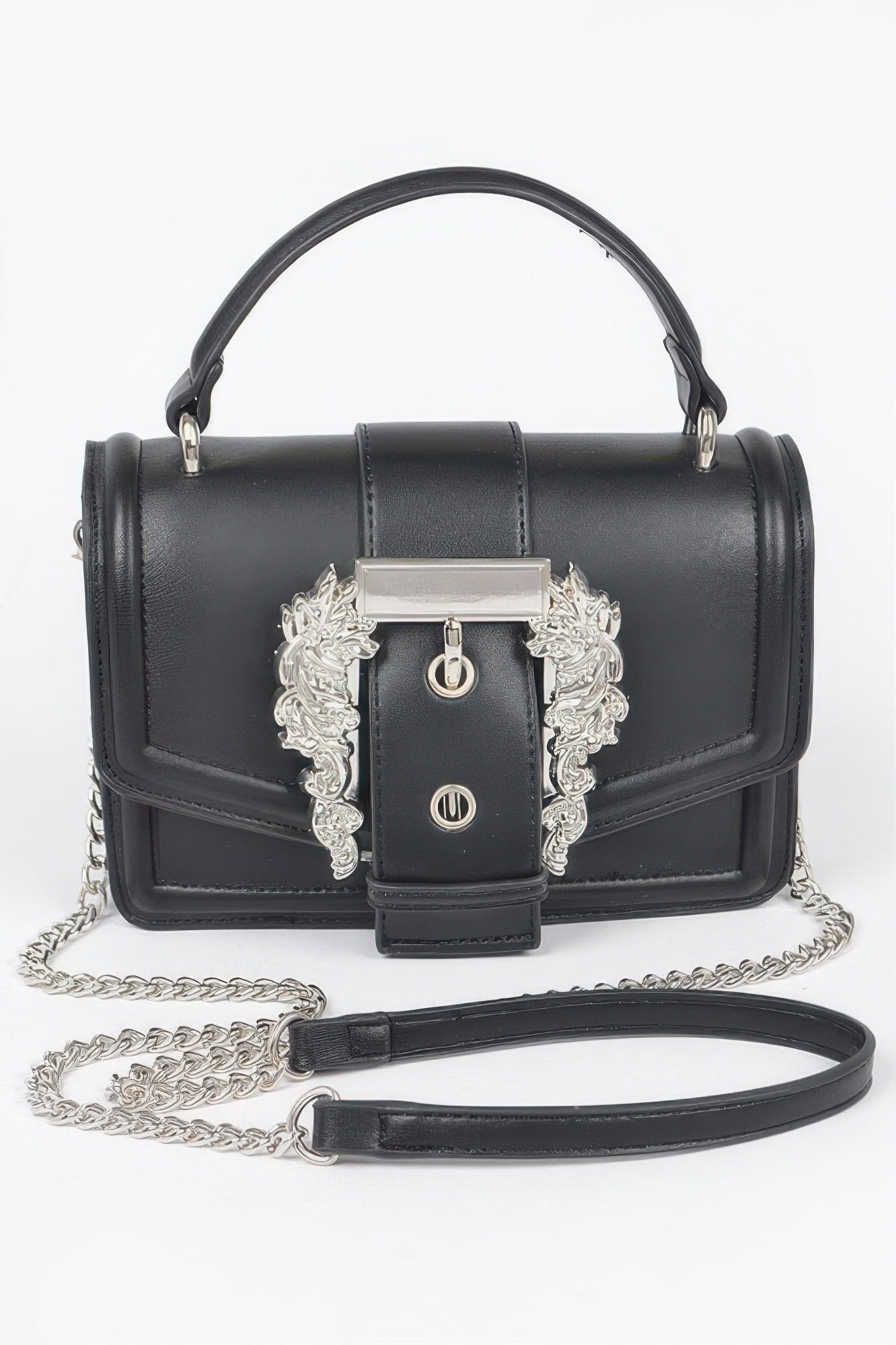 Vegan Top Handle Shoulder Clutch