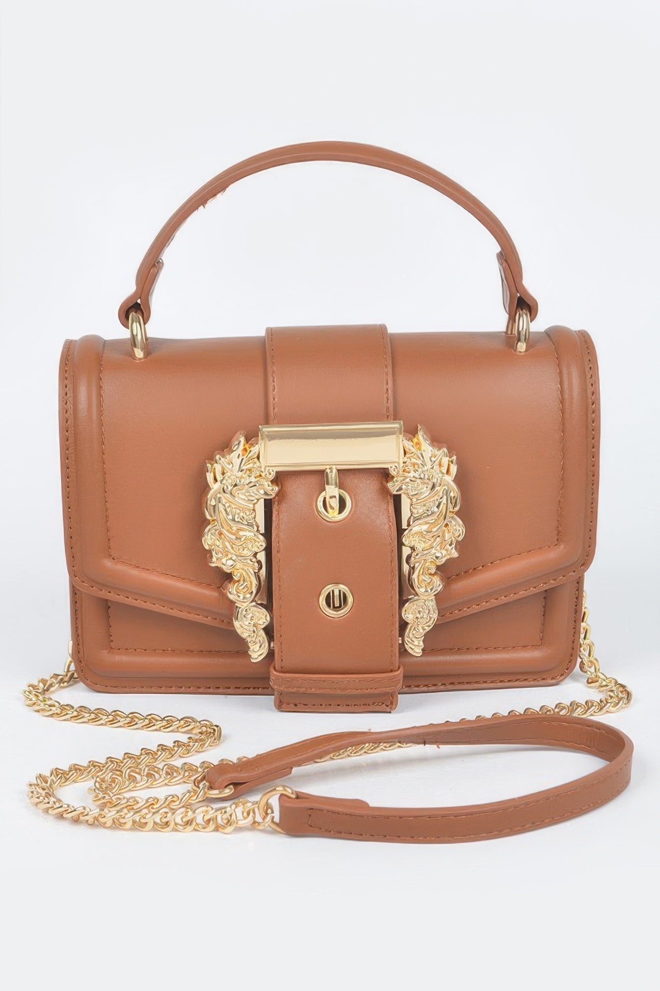Vegan Top Handle Shoulder Clutch
