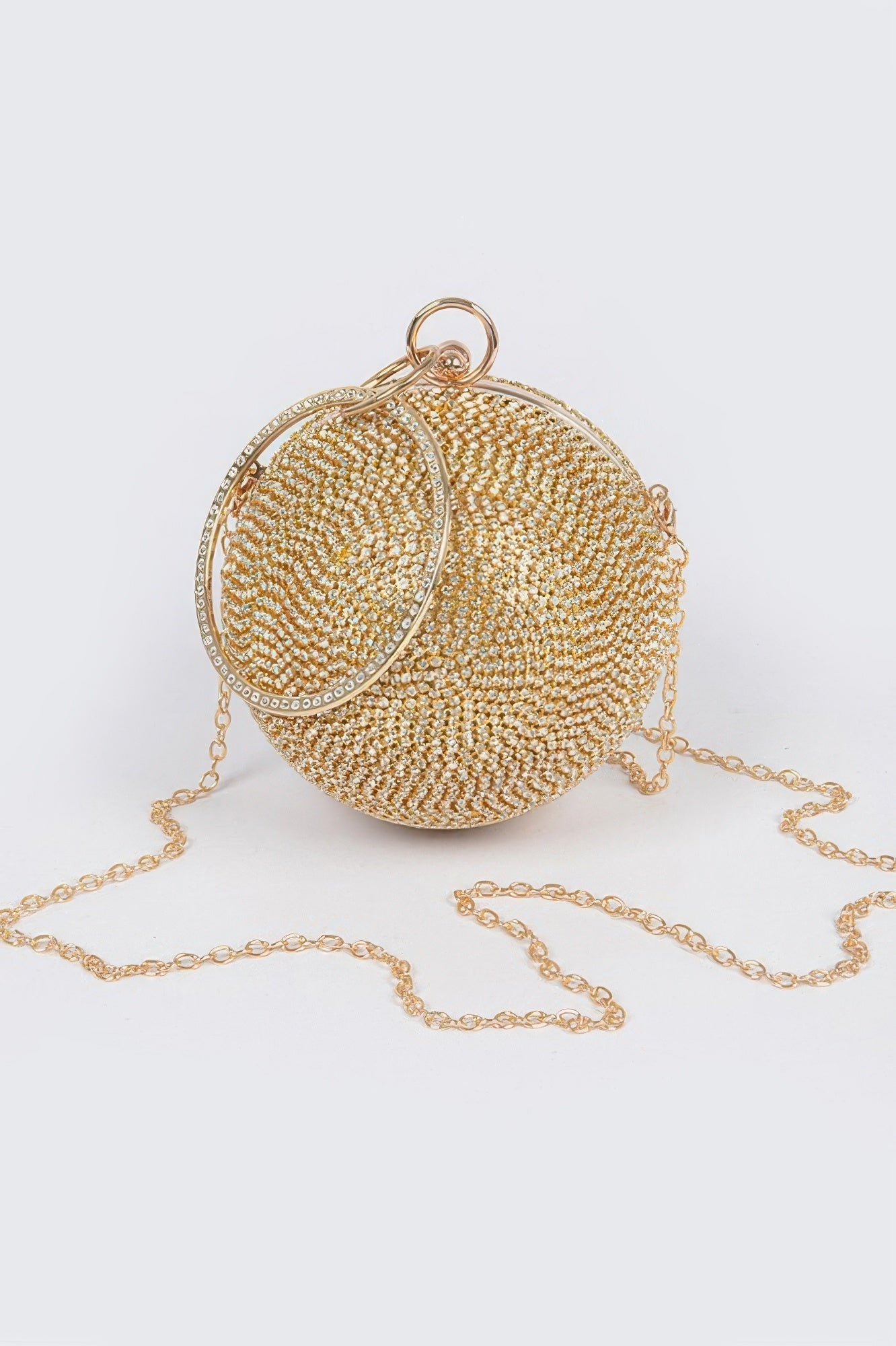 Rhinestone Ball Clutch