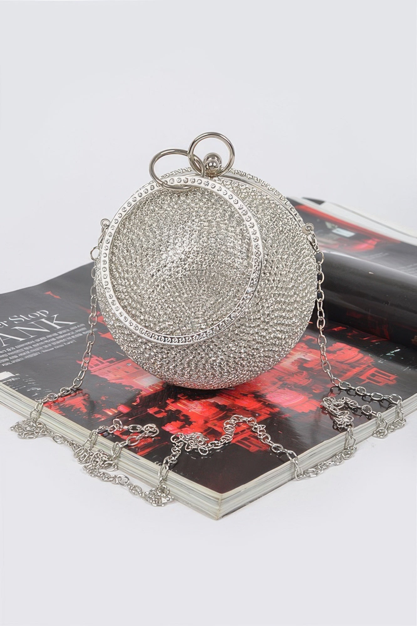 Rhinestone Ball Clutch