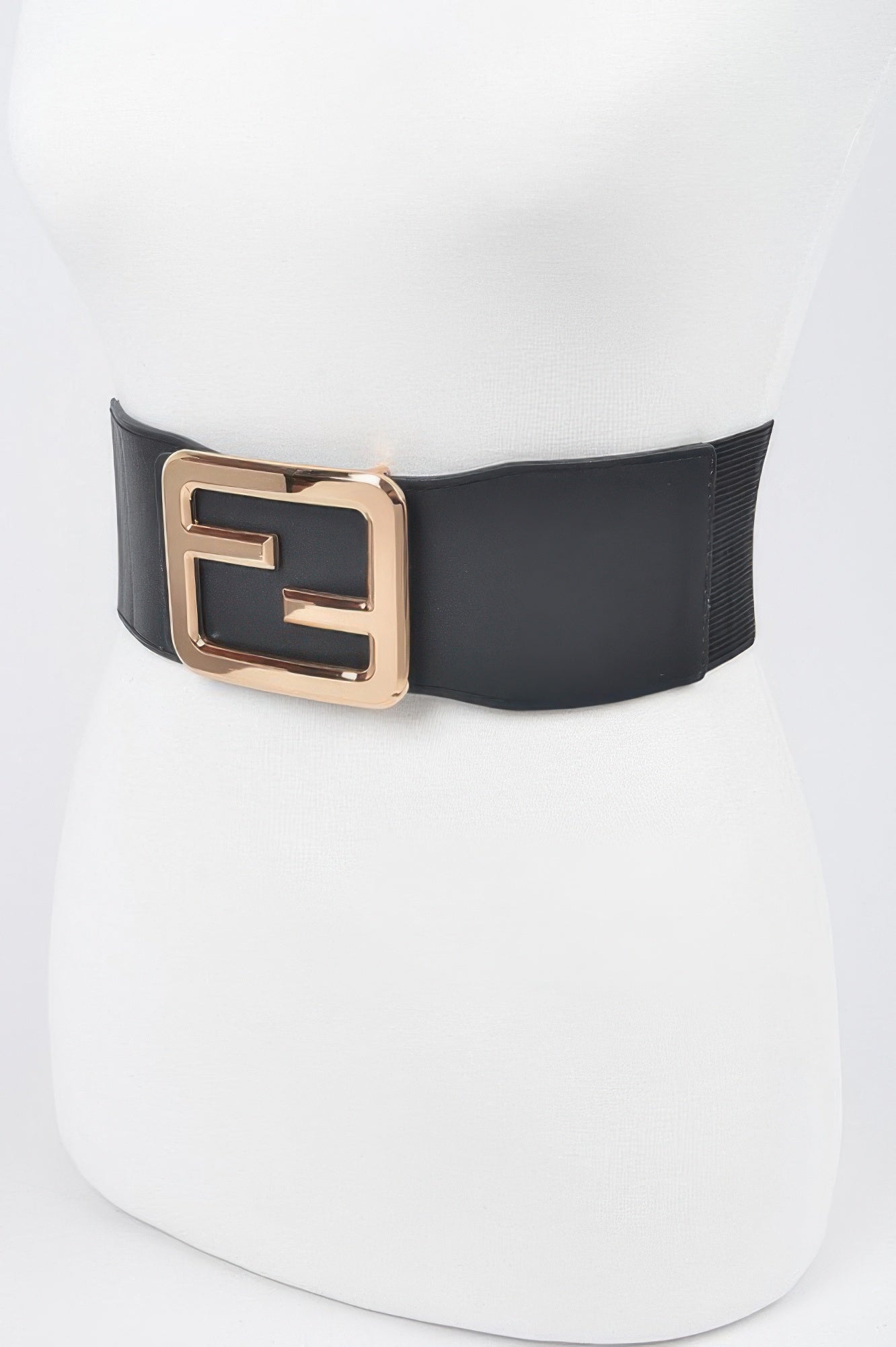 Metal Buckle Plus Size Elastic Belt