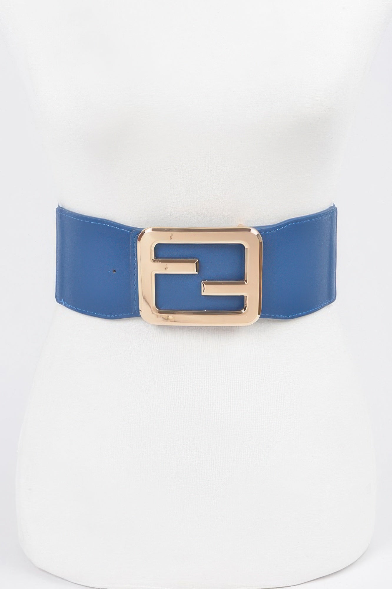 Metal Buckle Plus Size Elastic Belt