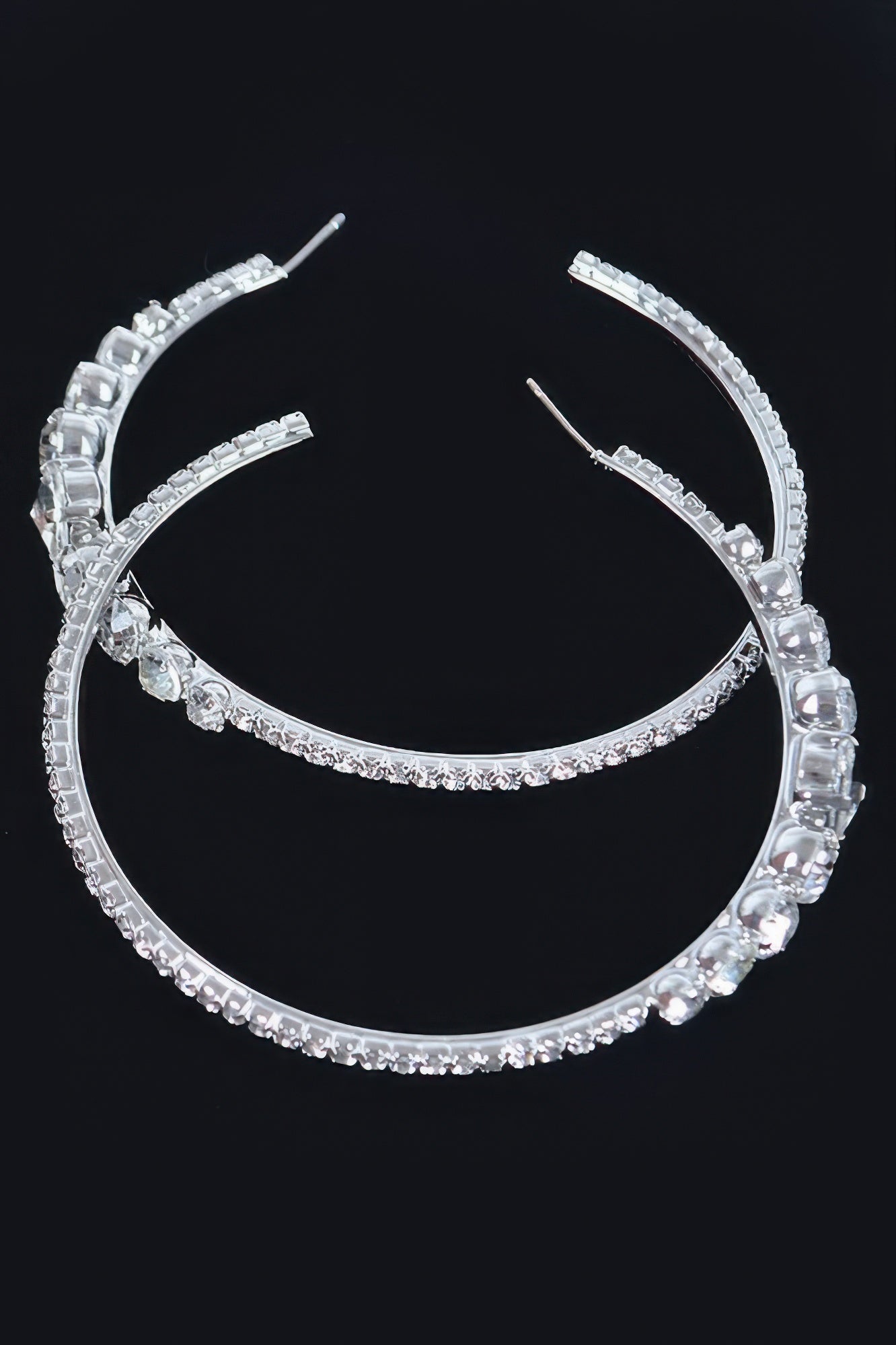 Rhinestone Hoop Earring