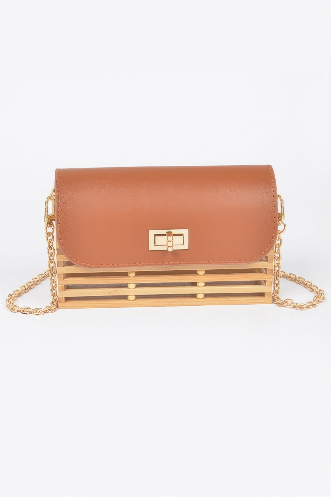 Bamboo Flap Crossbody Bag