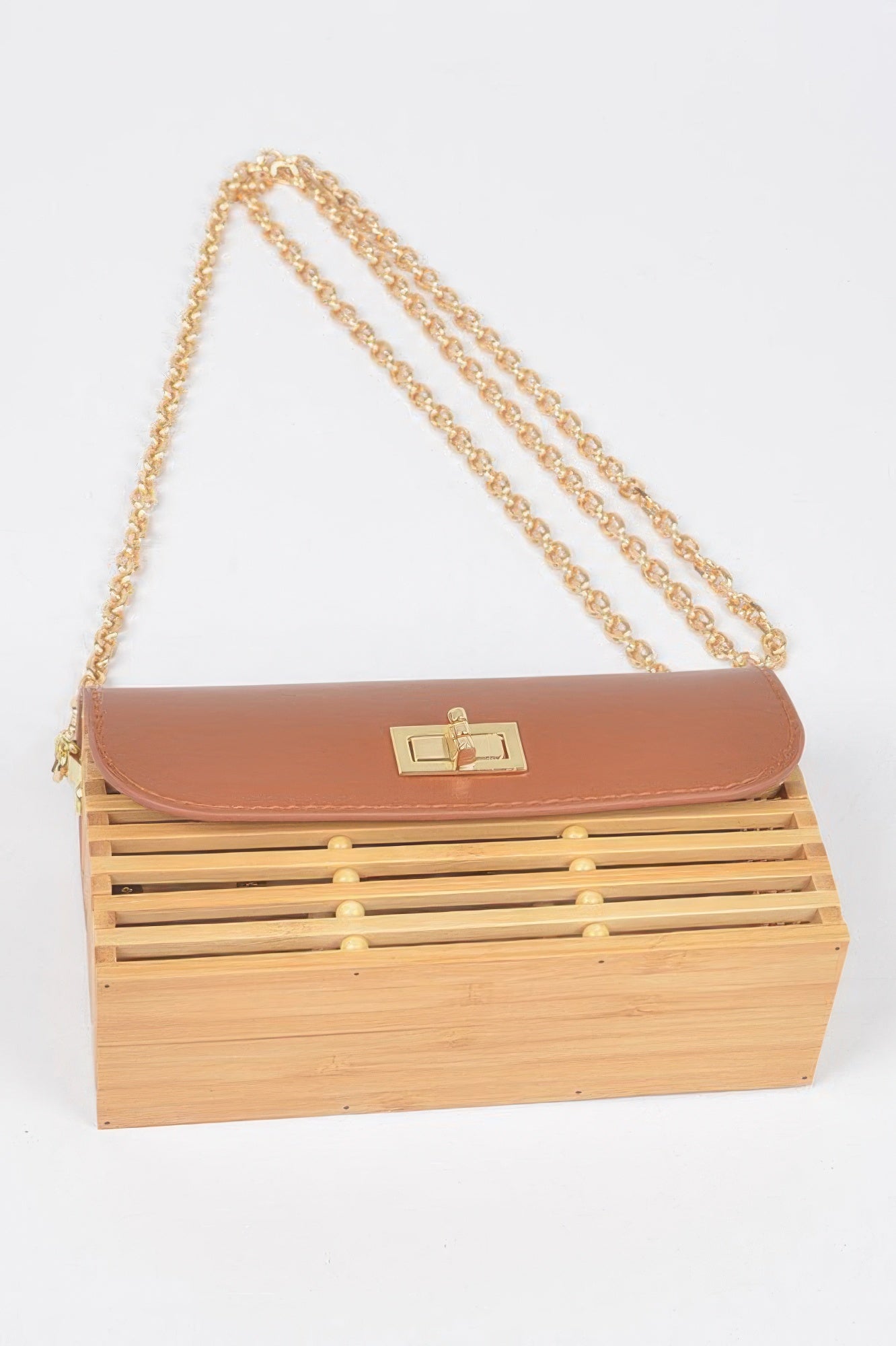 Bamboo Flap Crossbody Bag