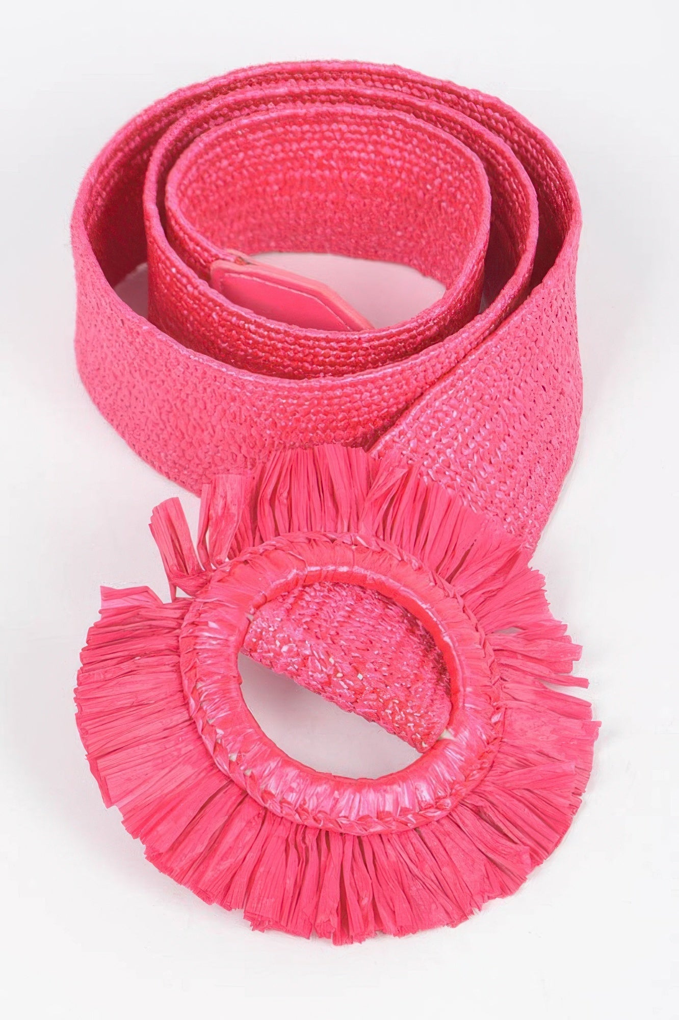 Faux Straw Elastic Belt