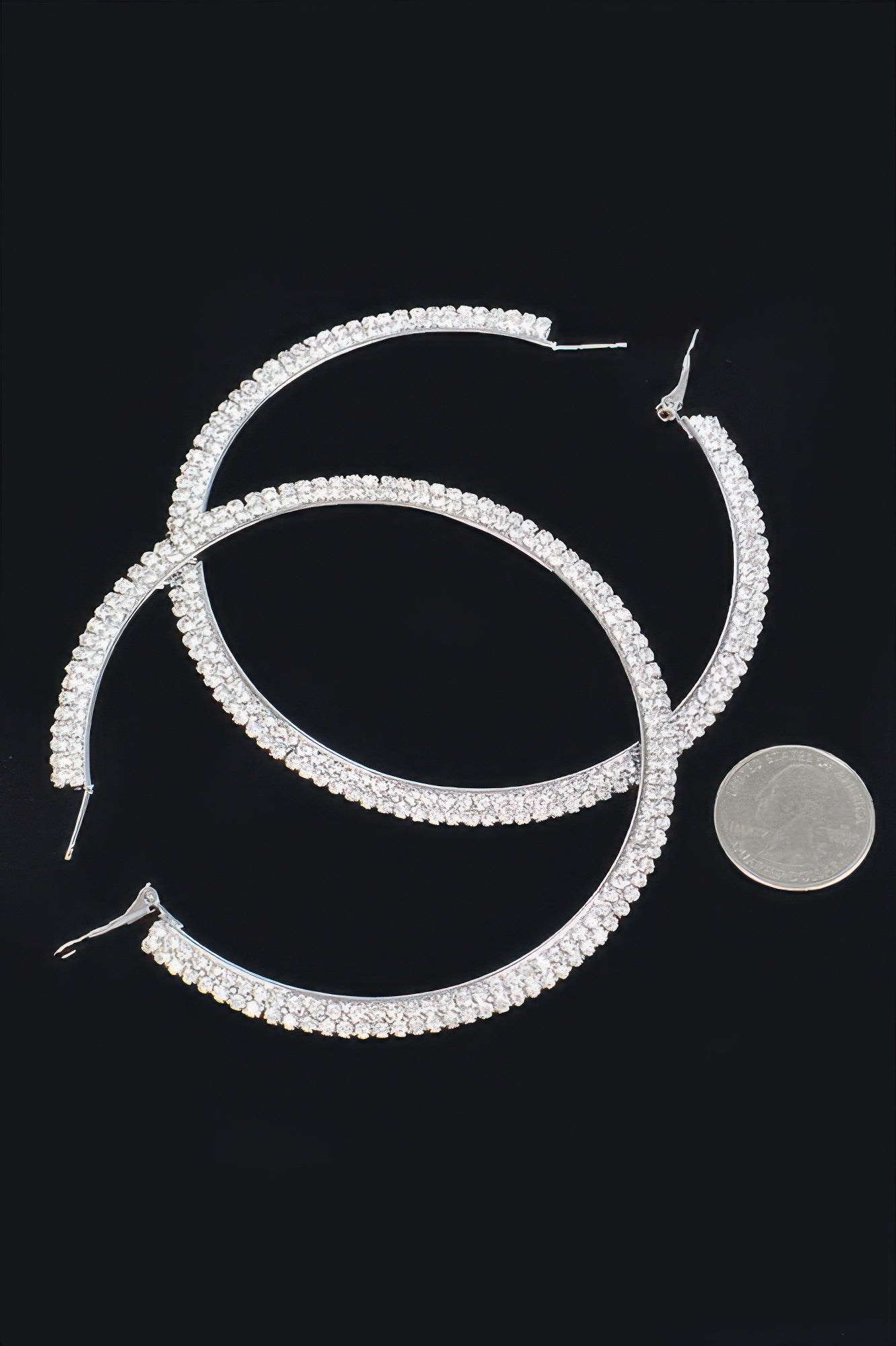 Rhinstone Hoop Earring