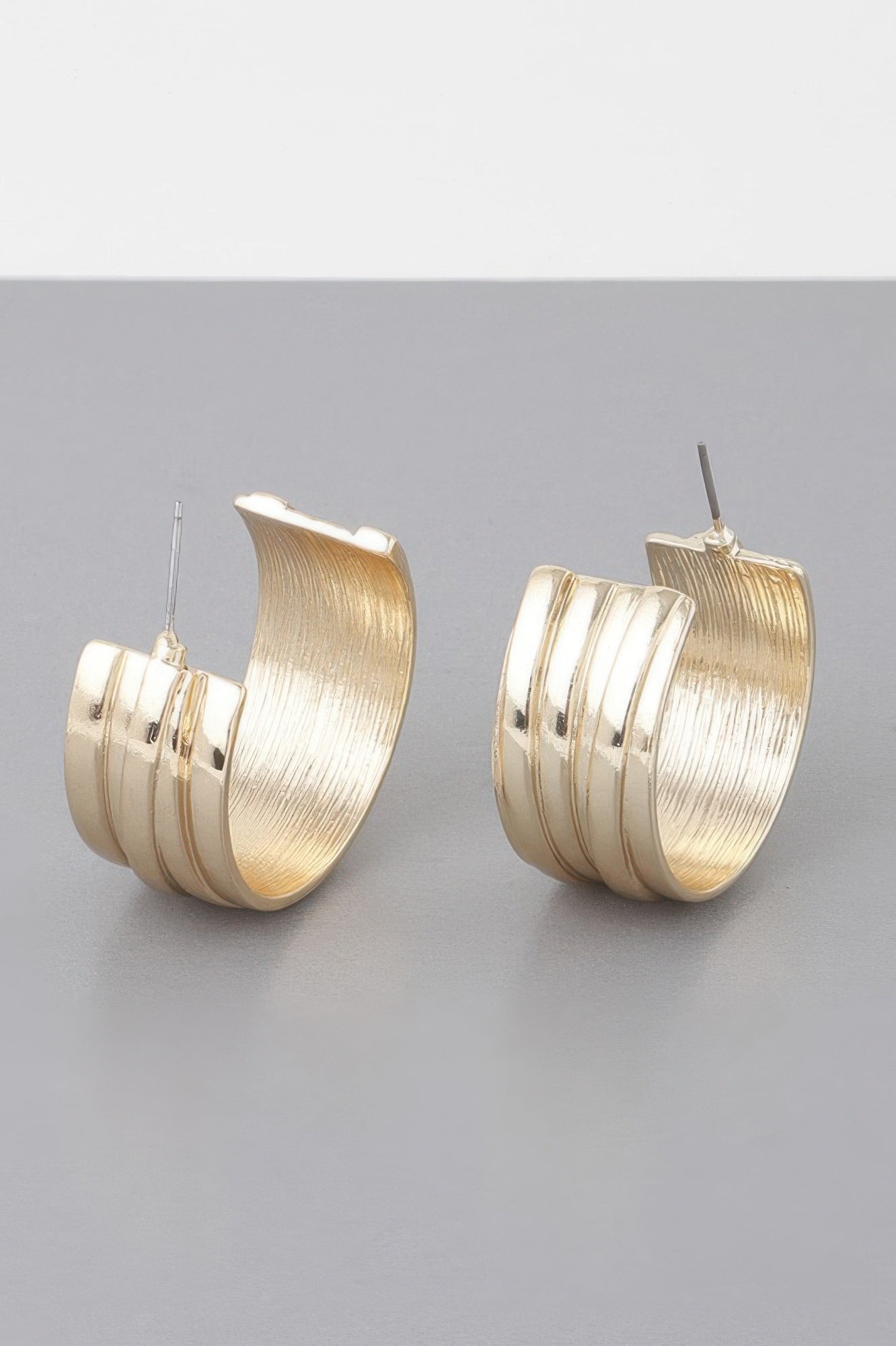 Multi Lined Hoop Earrings