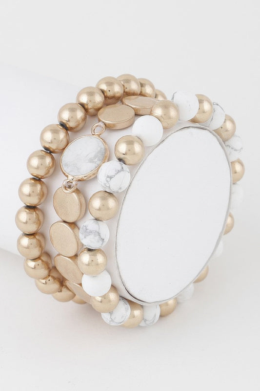 Multi Stone Beaded Bracelet