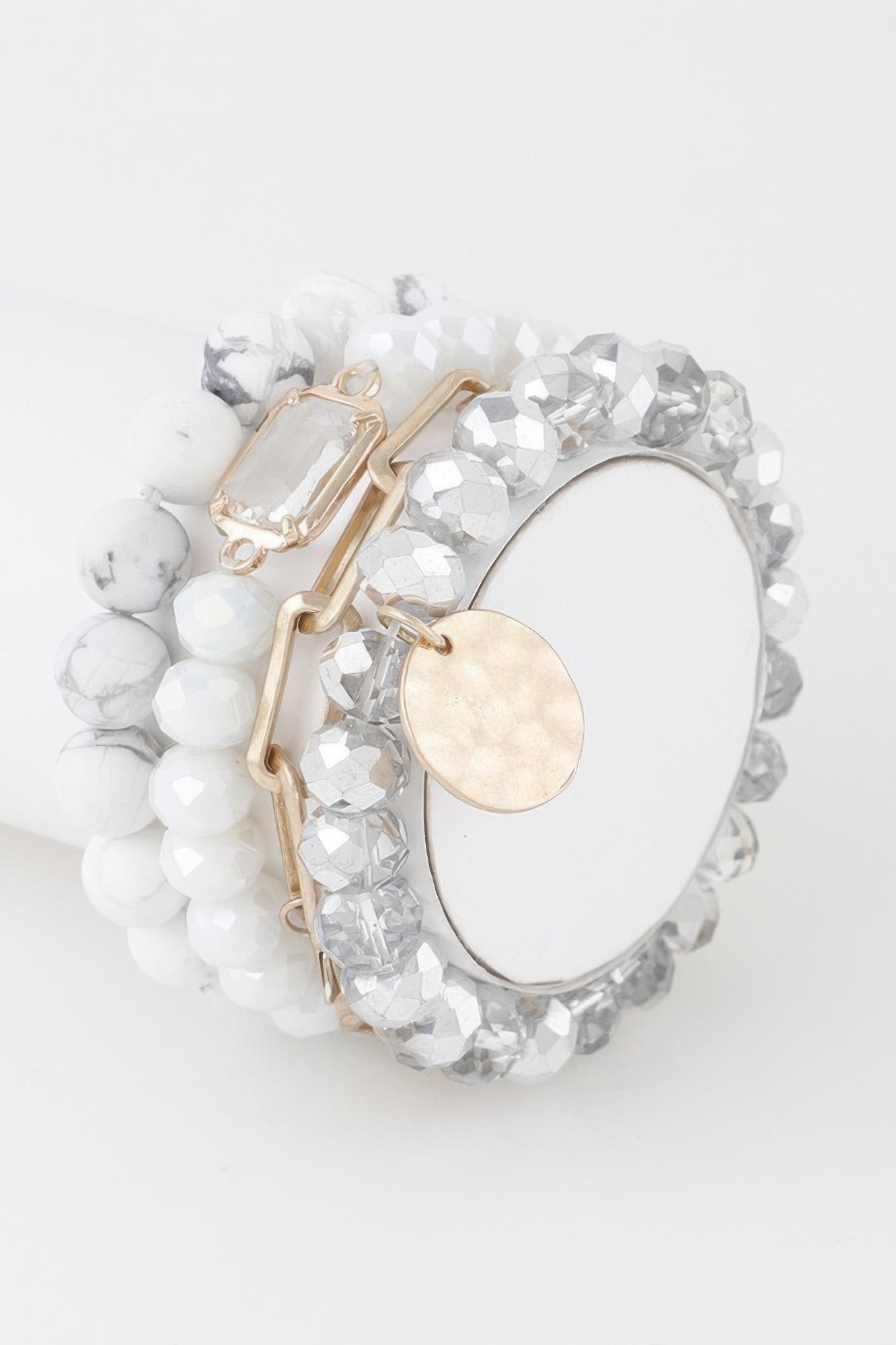 Multi Stone Crystal Beaded Bracelet