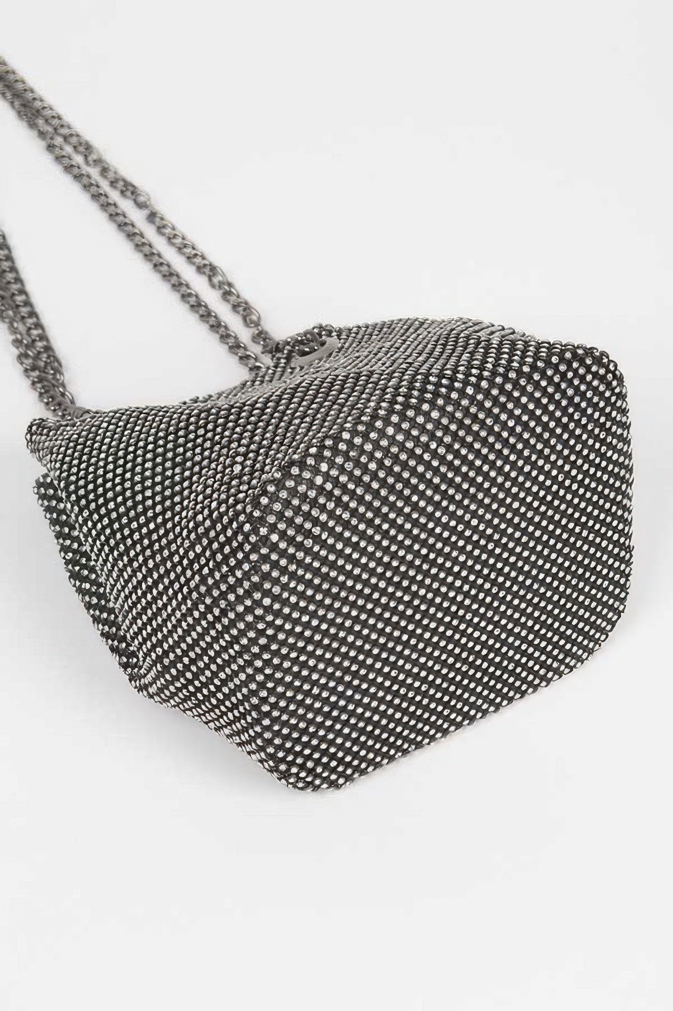 Rhinestone Bucket Chain Bag