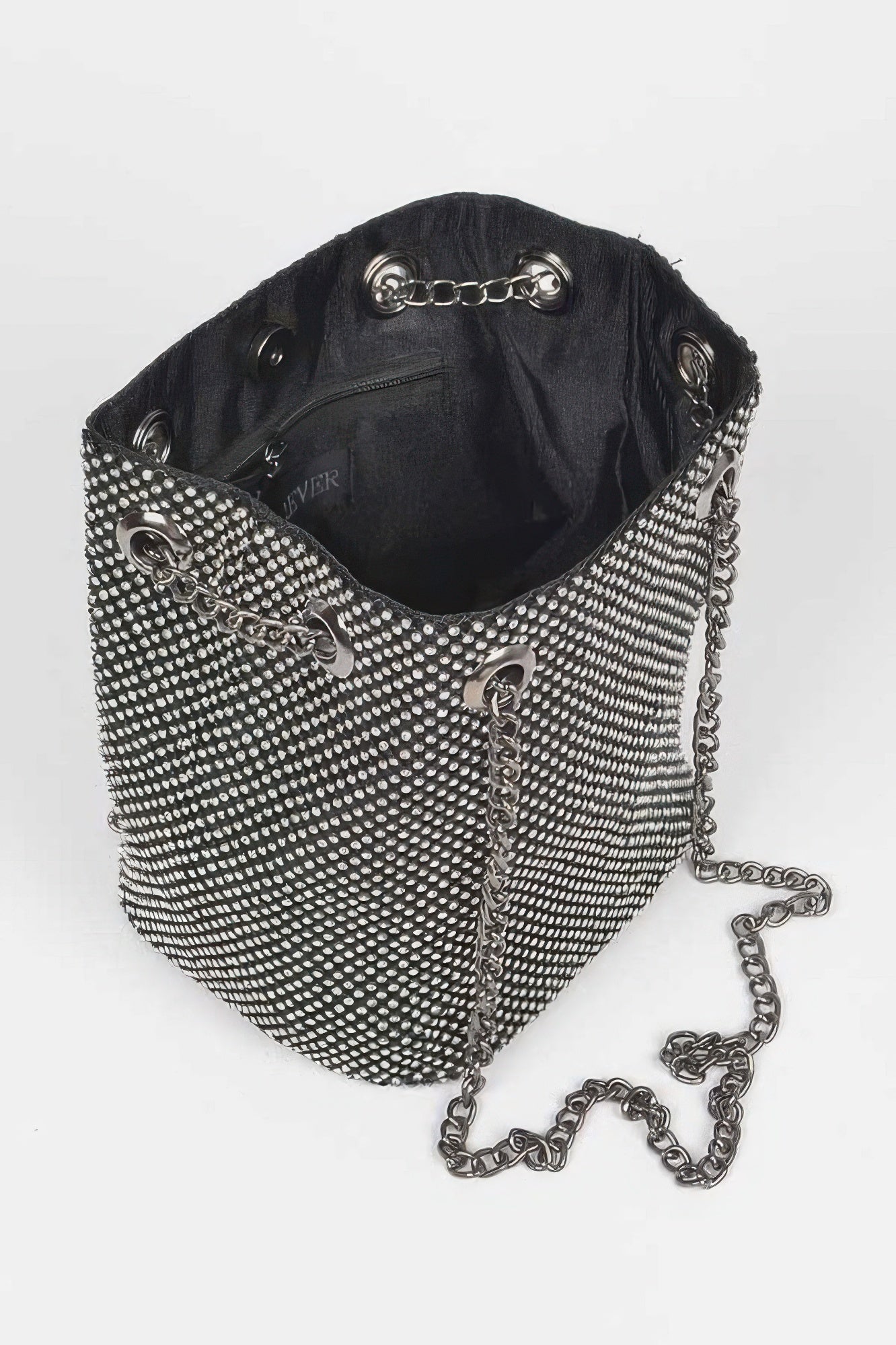 Rhinestone Bucket Chain Bag