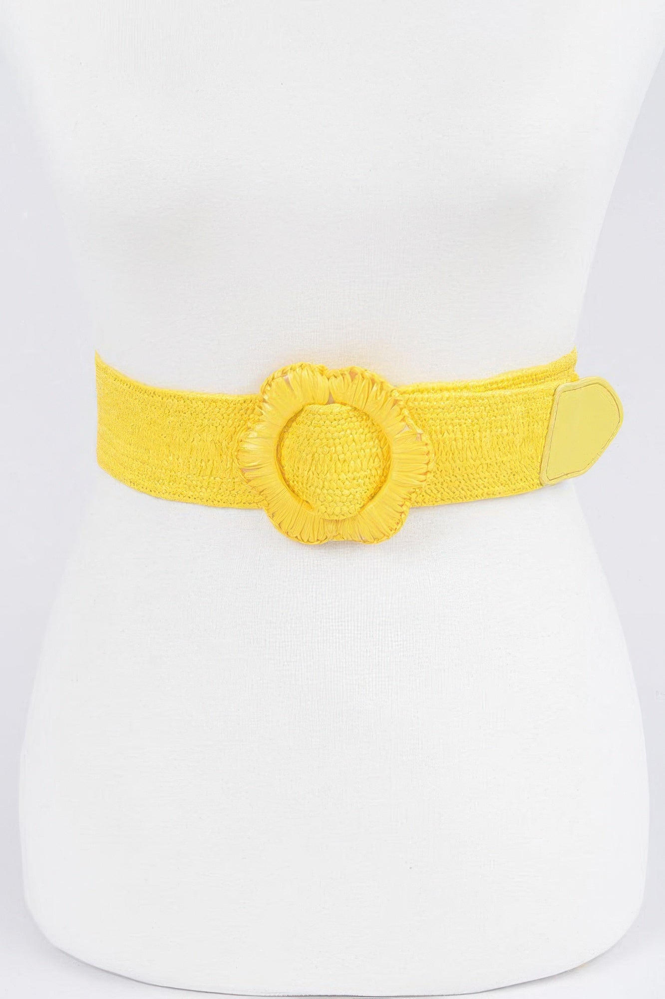 Faux Straw Elastic Belt