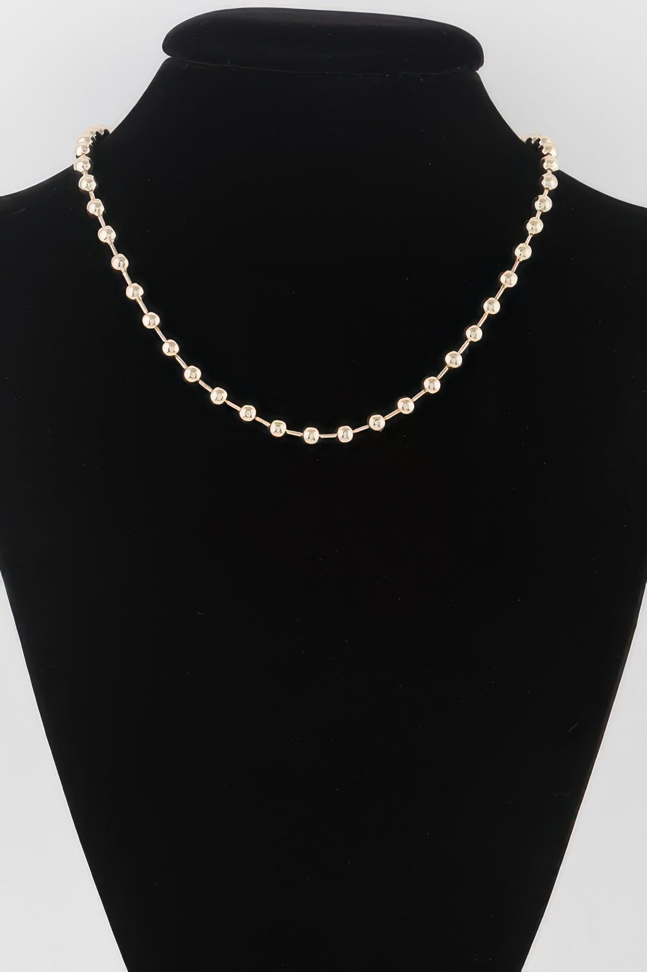 Metal Ball Beaded Short Necklace