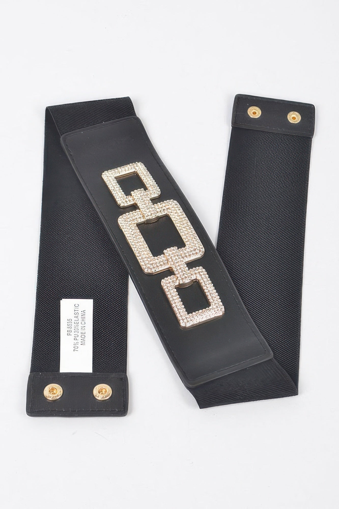 Rhinestone Link Elastic Belt