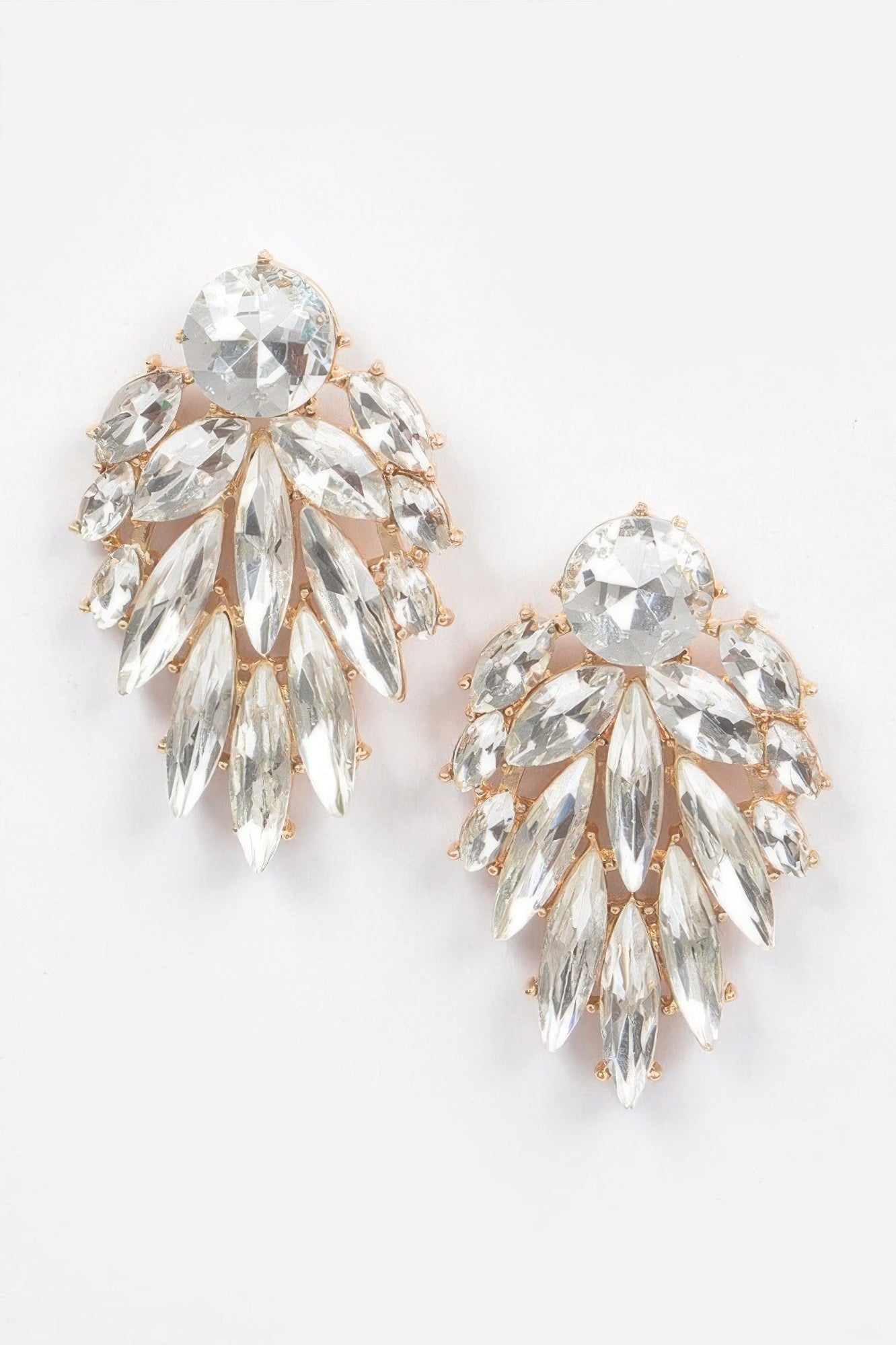 Leaf Dangle Gem Earring