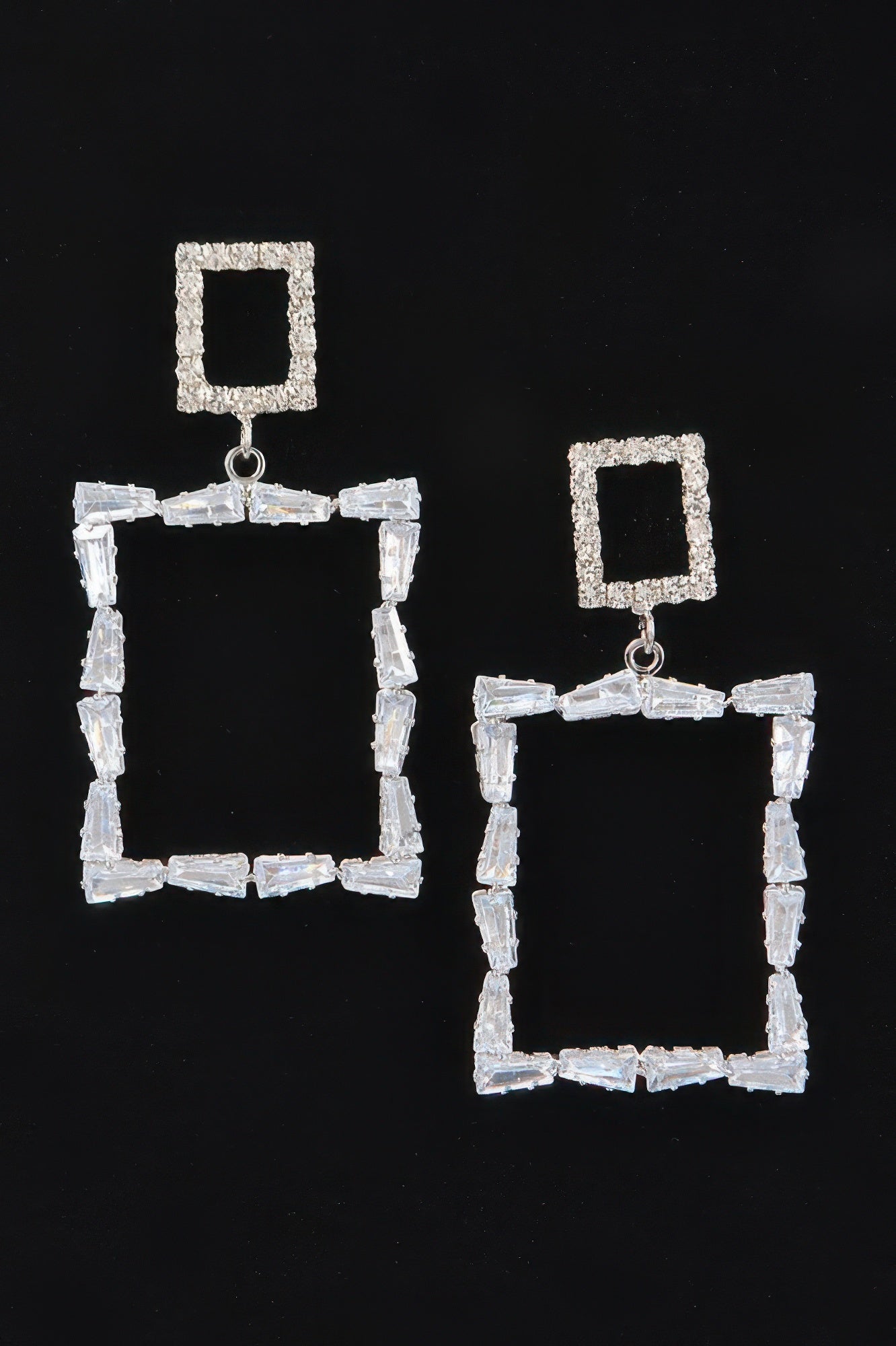 Multi Rhinestone Dangle Earring