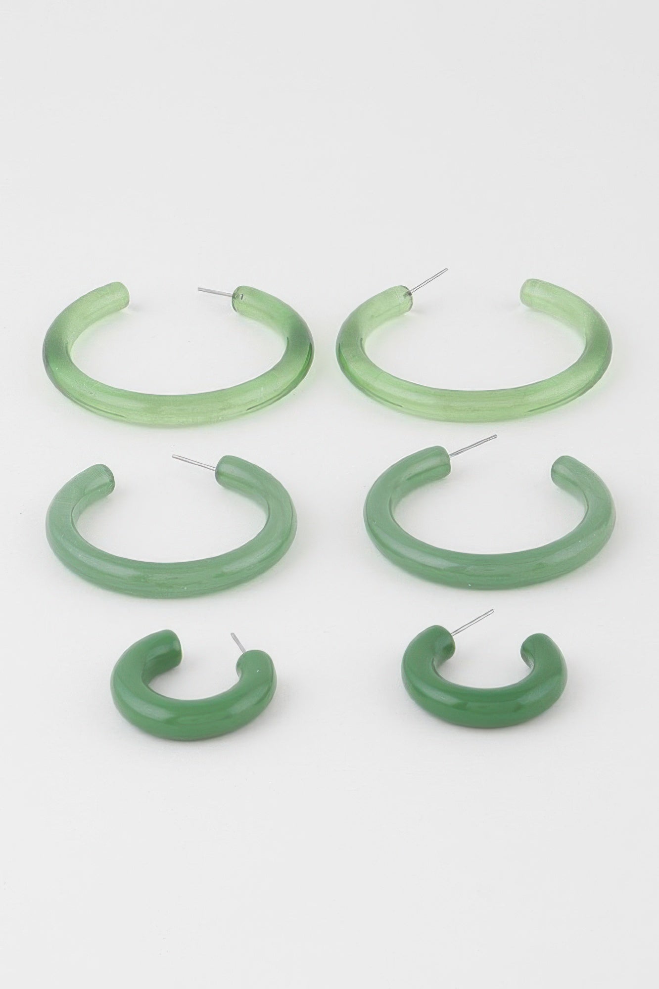 Multi Solid Hoop Earrings Set