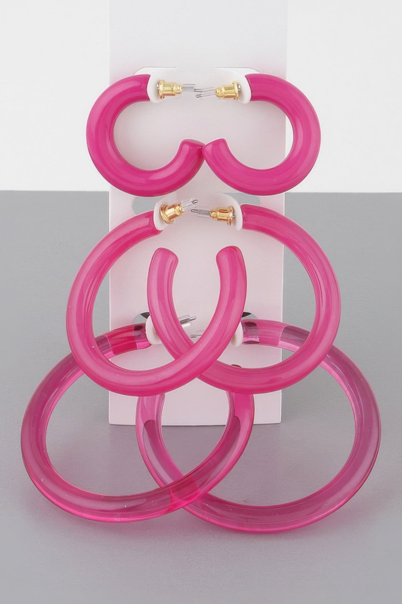 Multi Solid Hoop Earrings Set