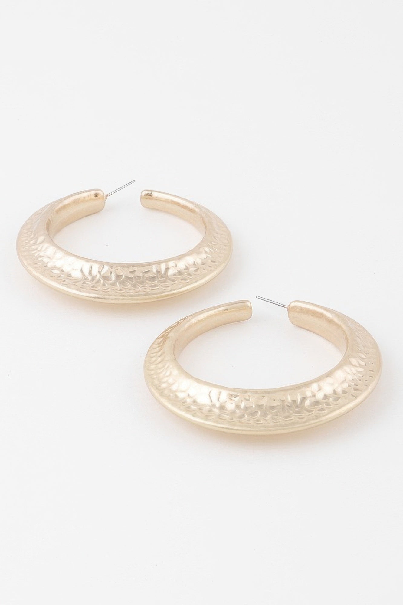 Scaled Indent Hoop Earrings