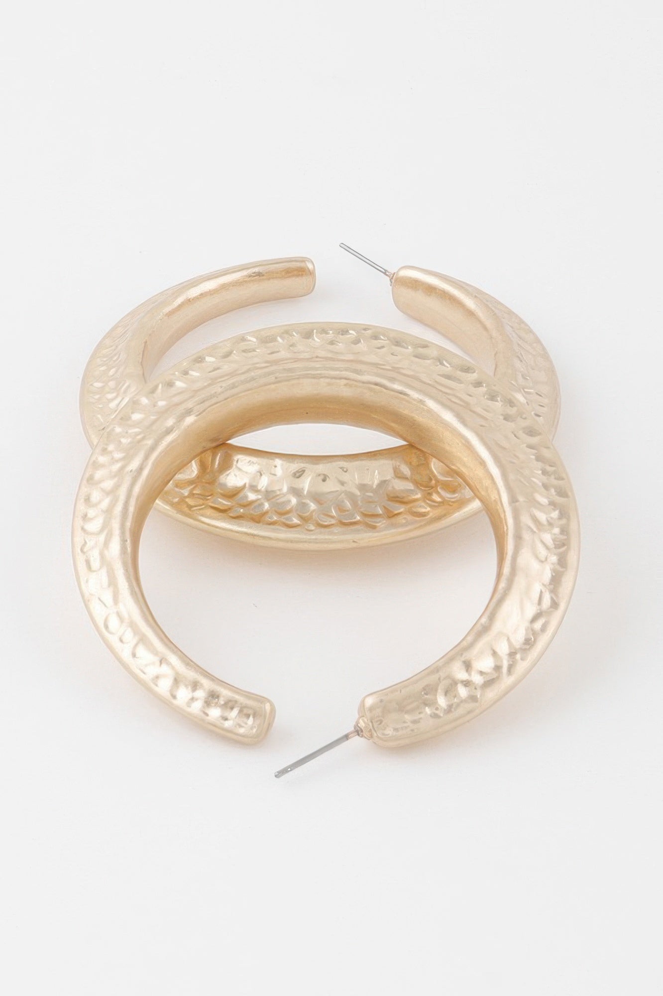 Scaled Indent Hoop Earrings