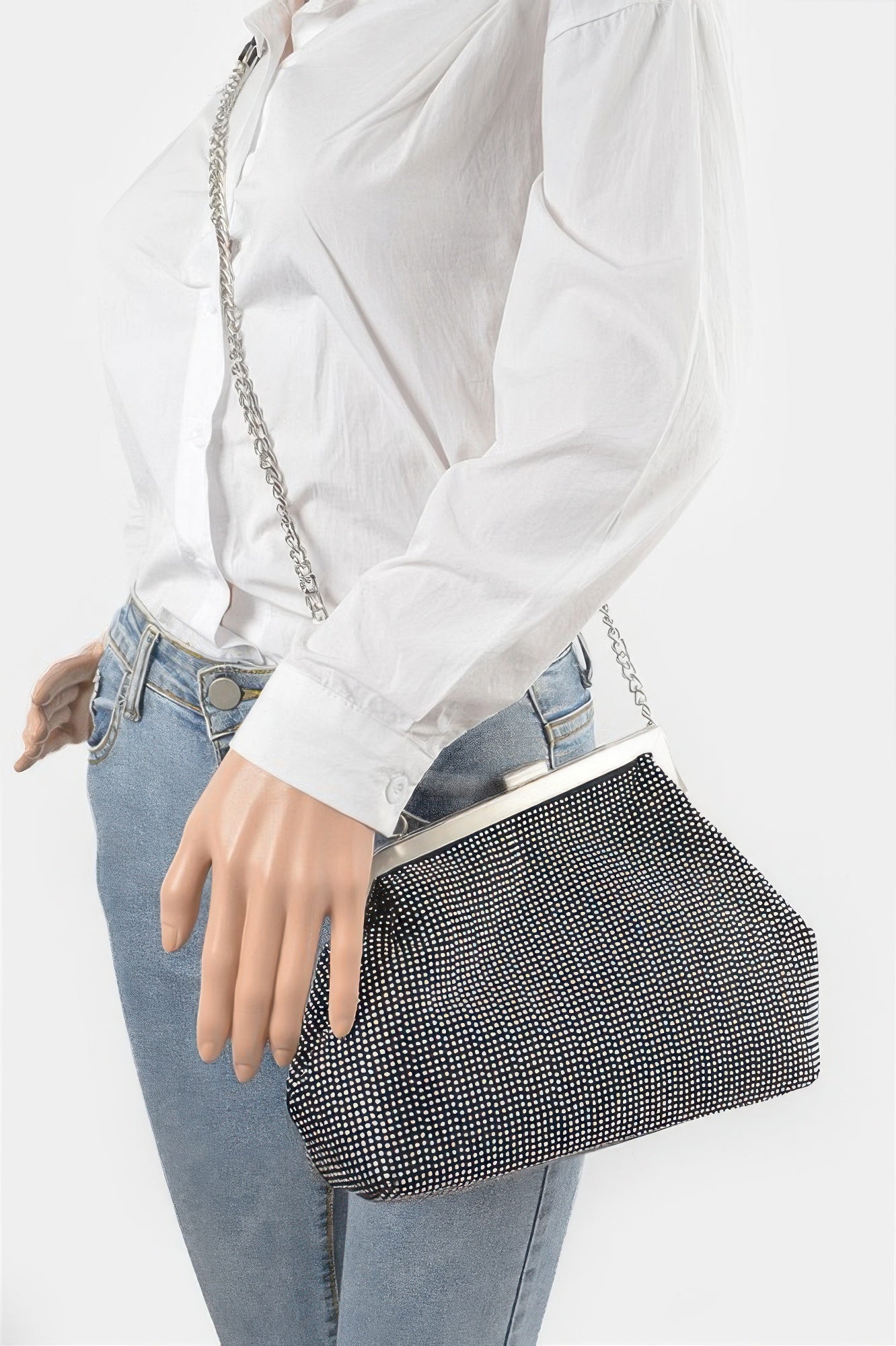 Rhinestone Party Frame Clutch