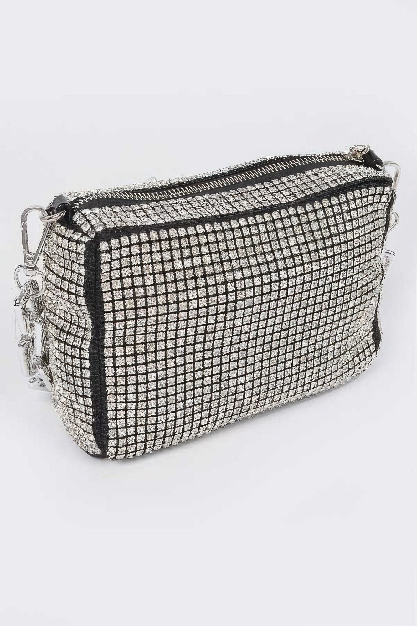Oversized Rhinestone Bag W Link Chain