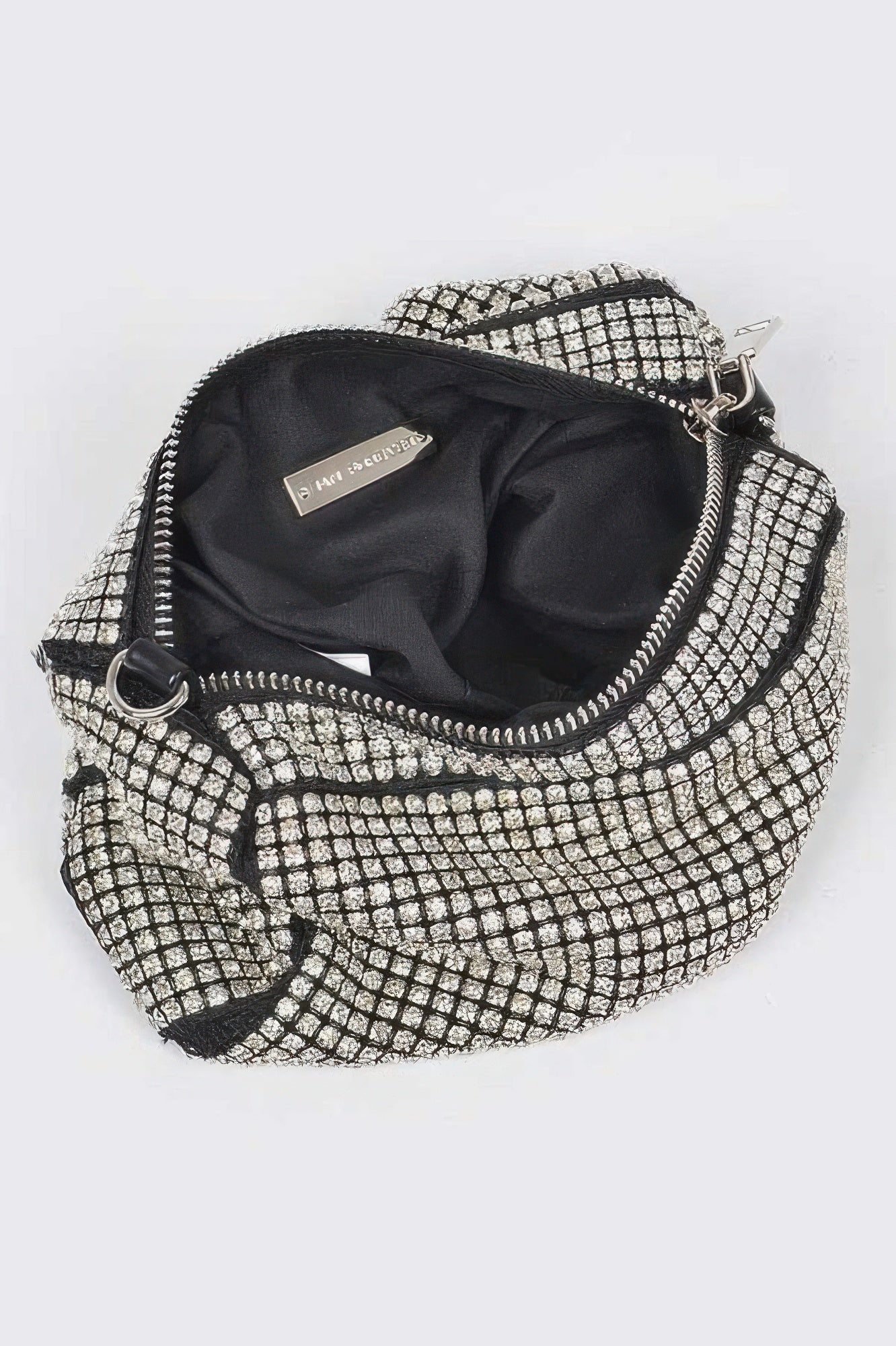 Oversized Rhinestone Bag W Link Chain