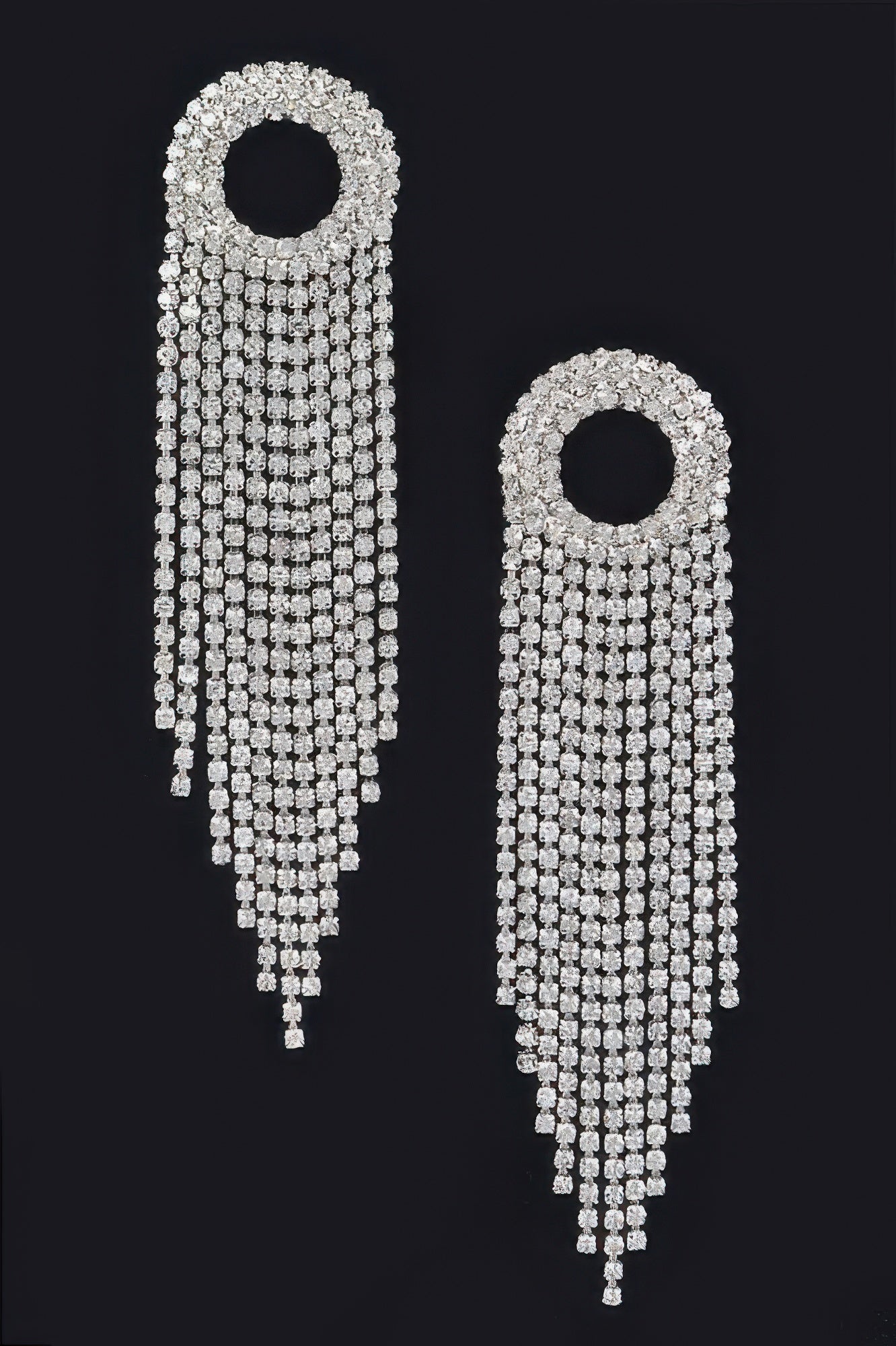 Rhinestone Fringe Earring