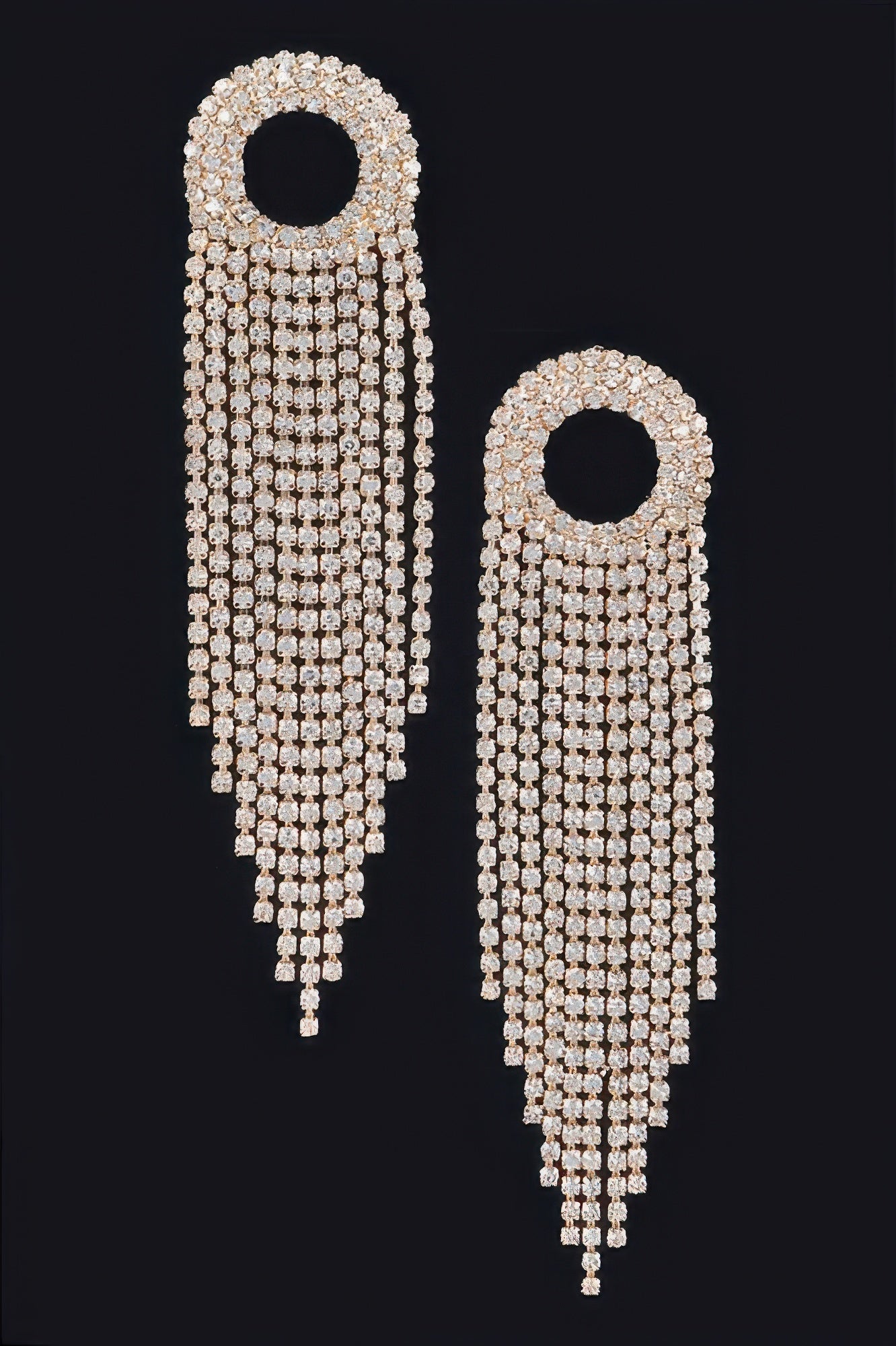 Rhinestone Fringe Earring