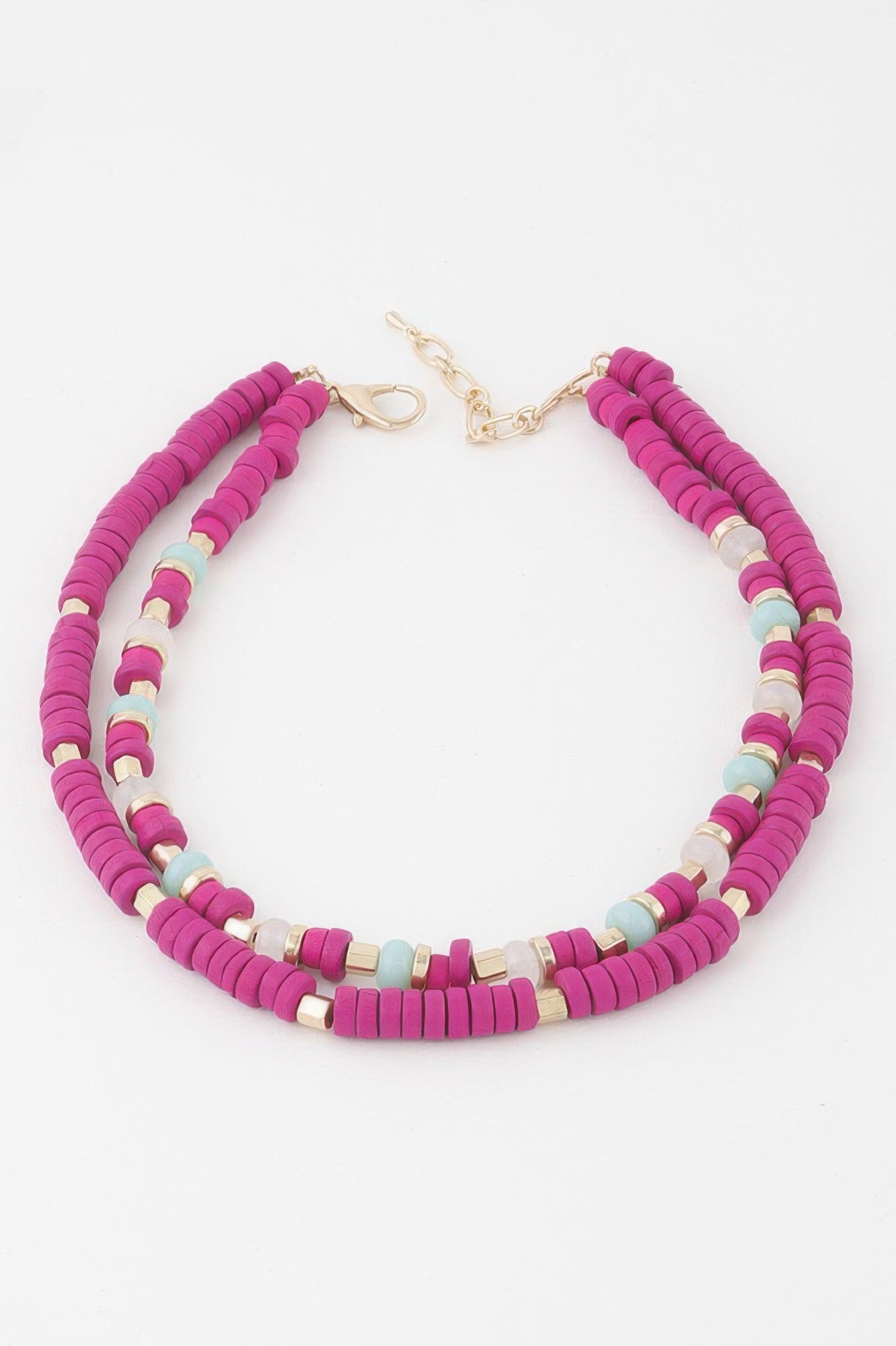 Two Toned Layered Disk Necklace