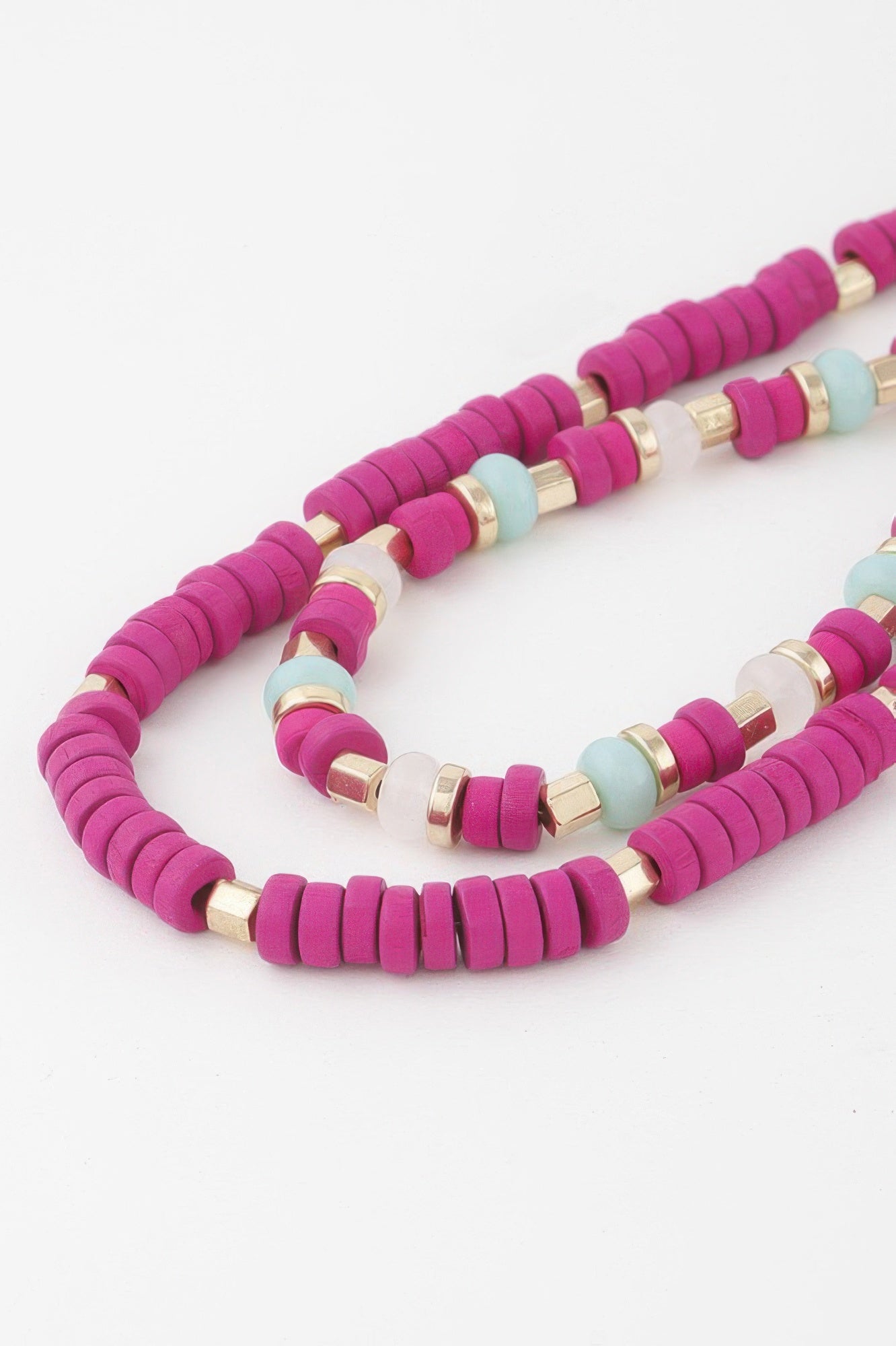 Two Toned Layered Disk Necklace