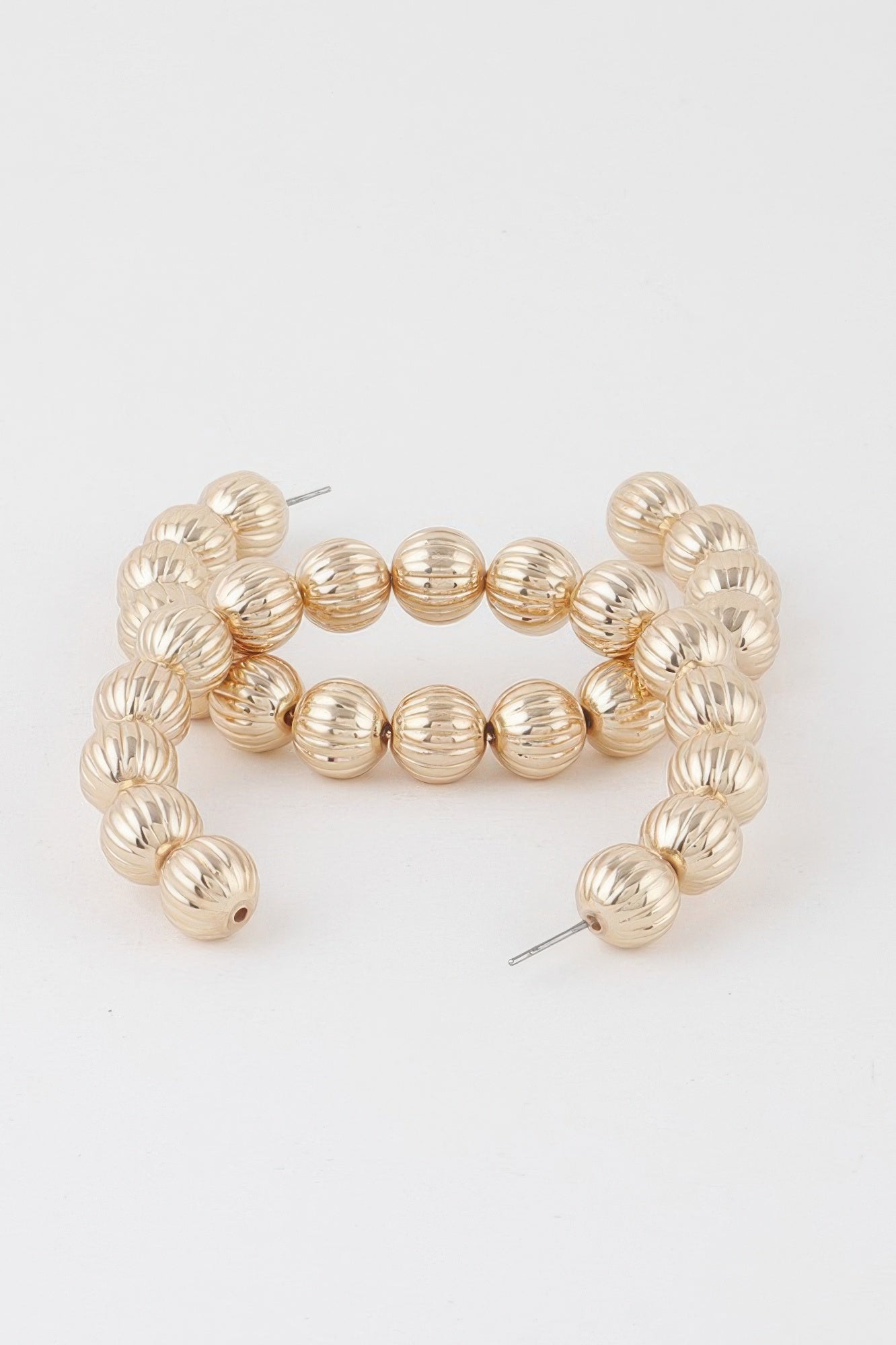 Ornament Beaded Hoop Earrings