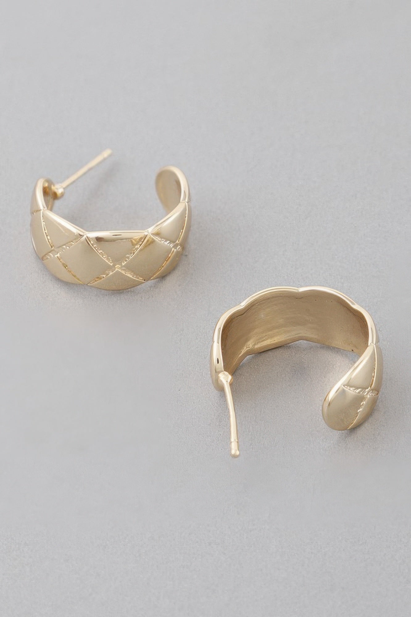 Diamond Cut Hoop Earrings