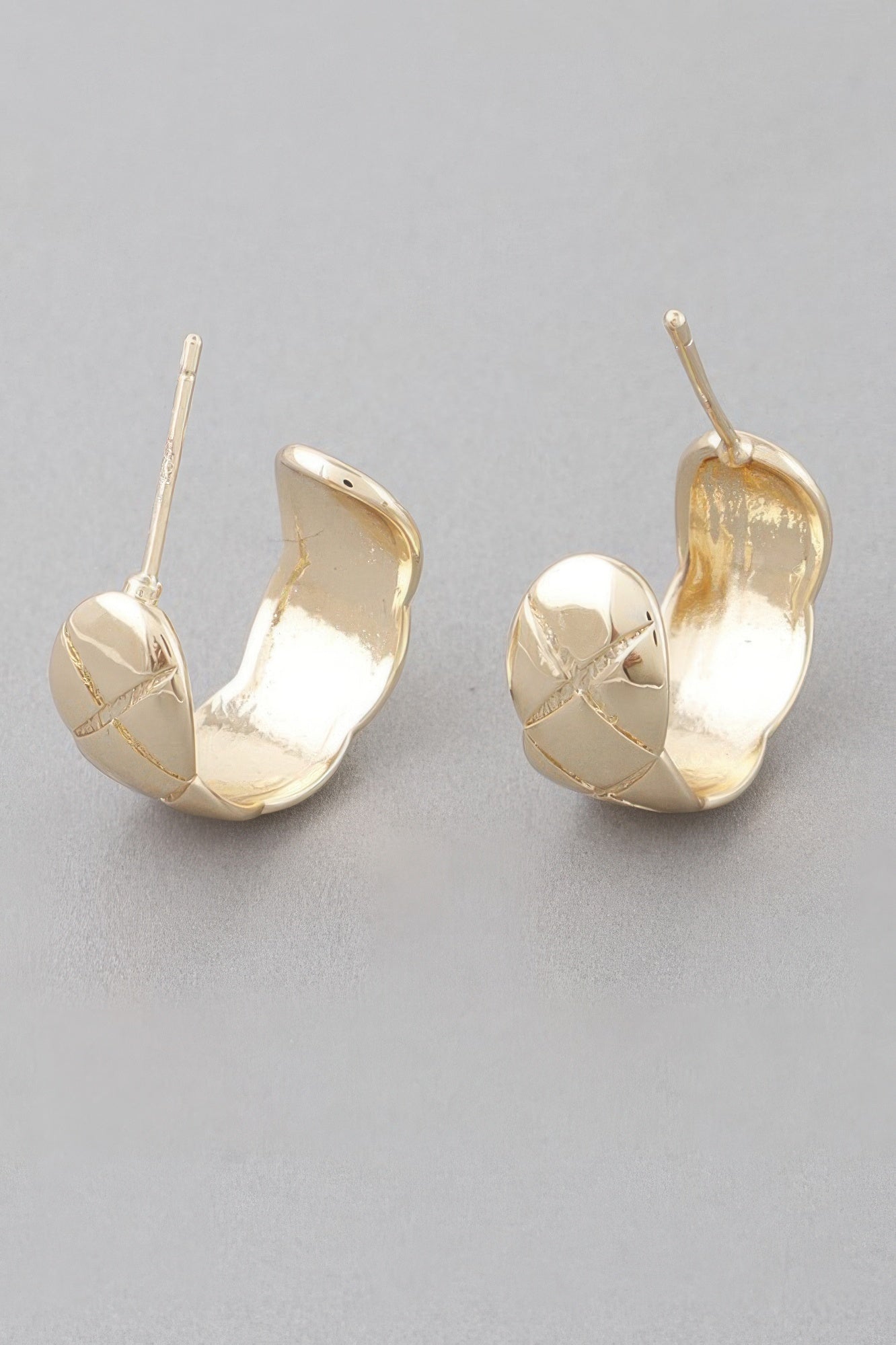 Diamond Cut Hoop Earrings