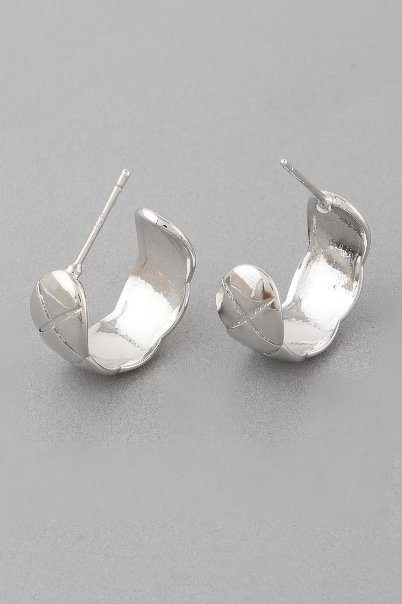 Diamond Cut Hoop Earrings