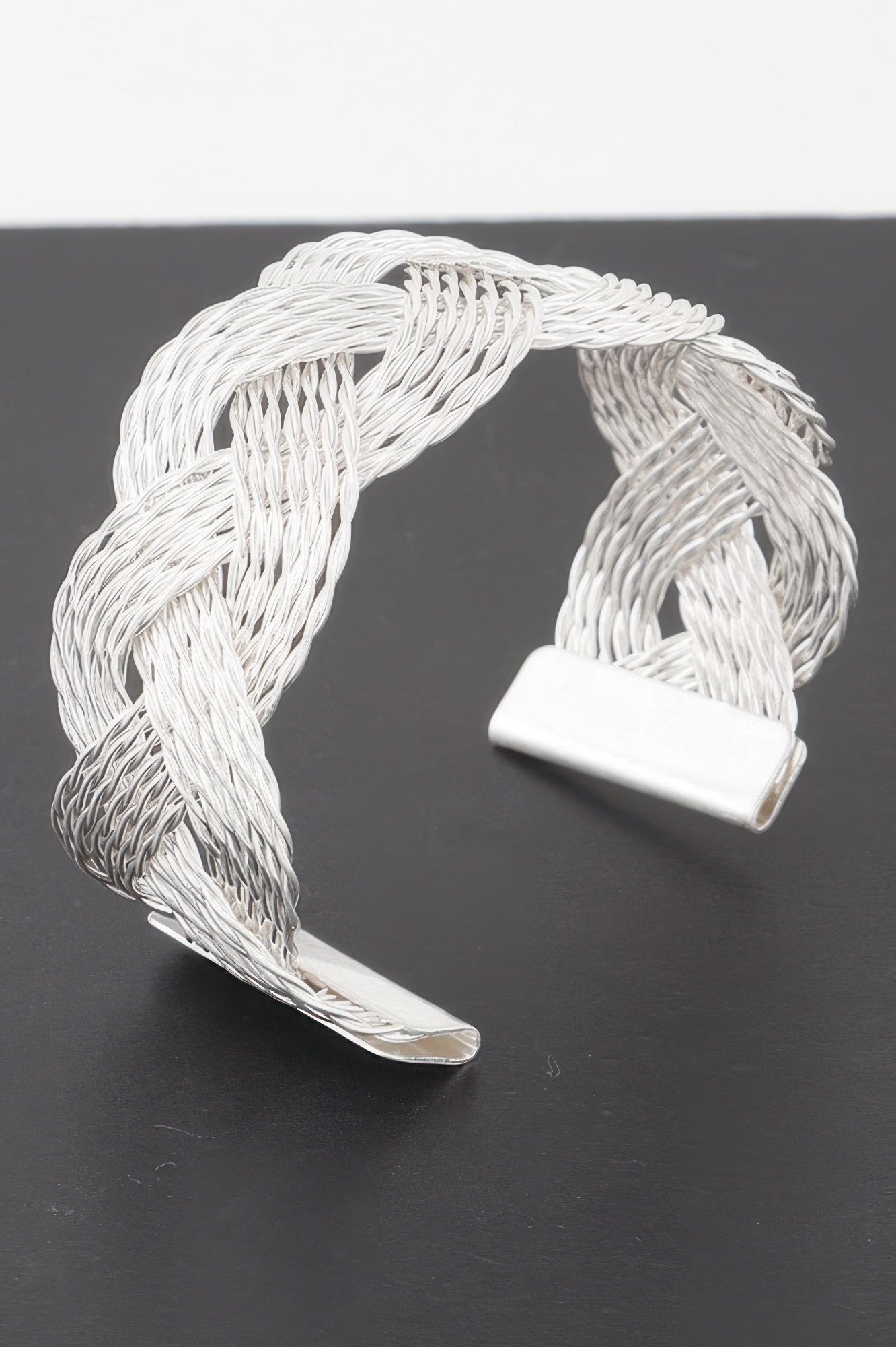 Twisted Braid Open Cuff Bracelet