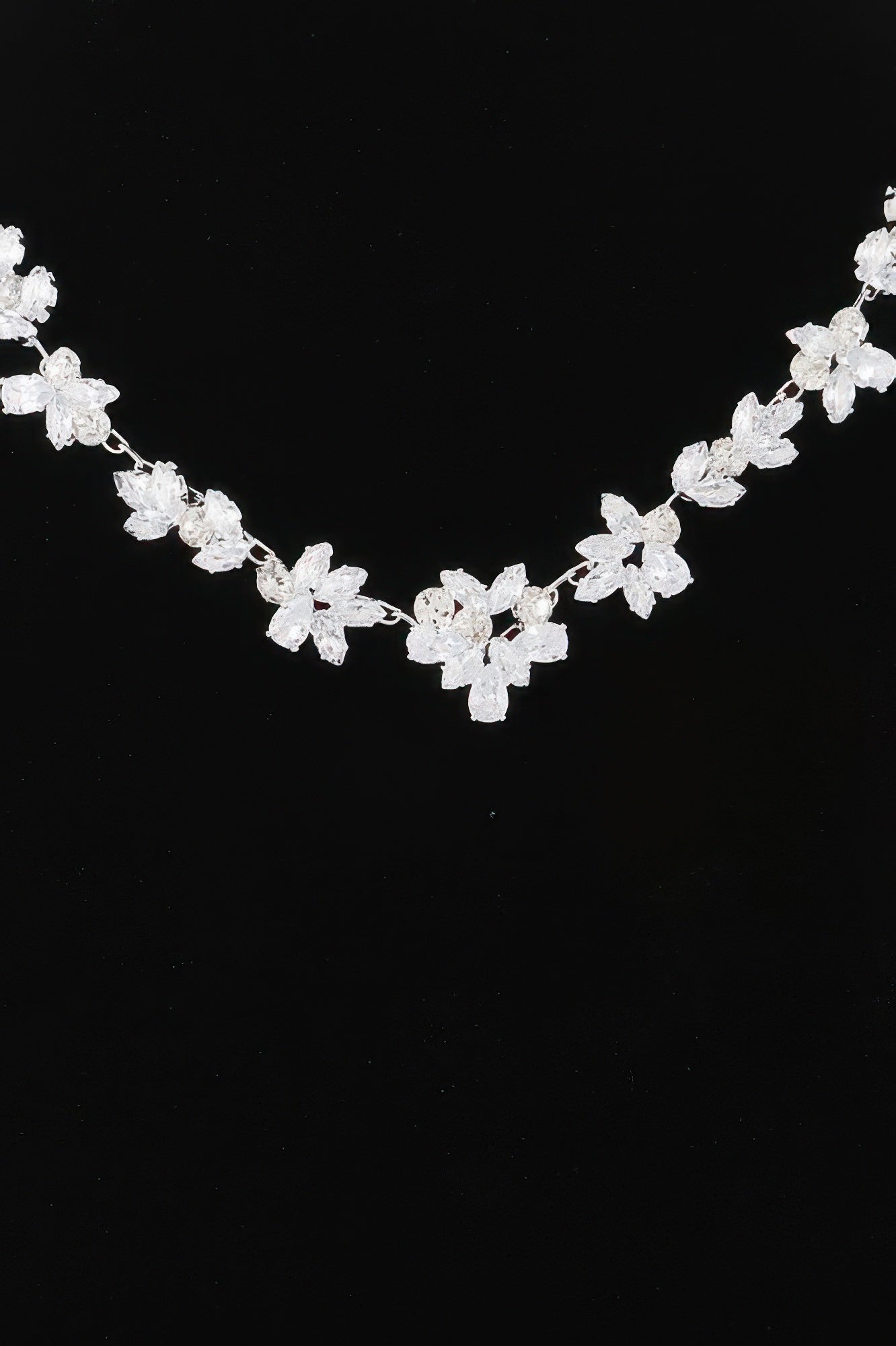 Crystal Flower Charm Necklace