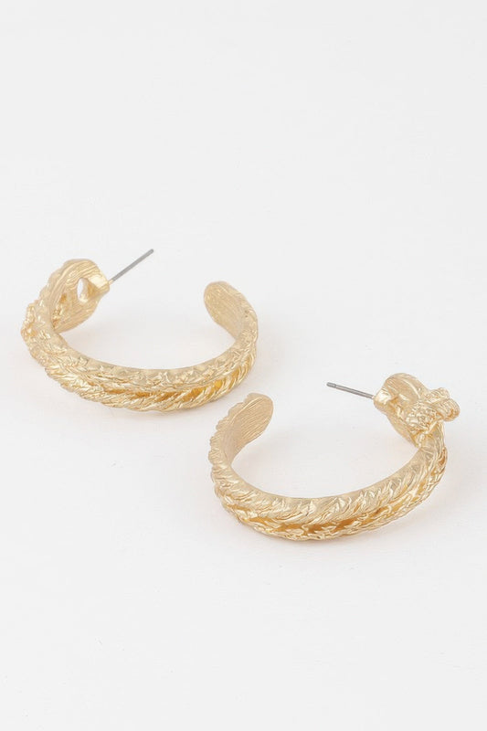 Braided Snake Hoop Earrings
