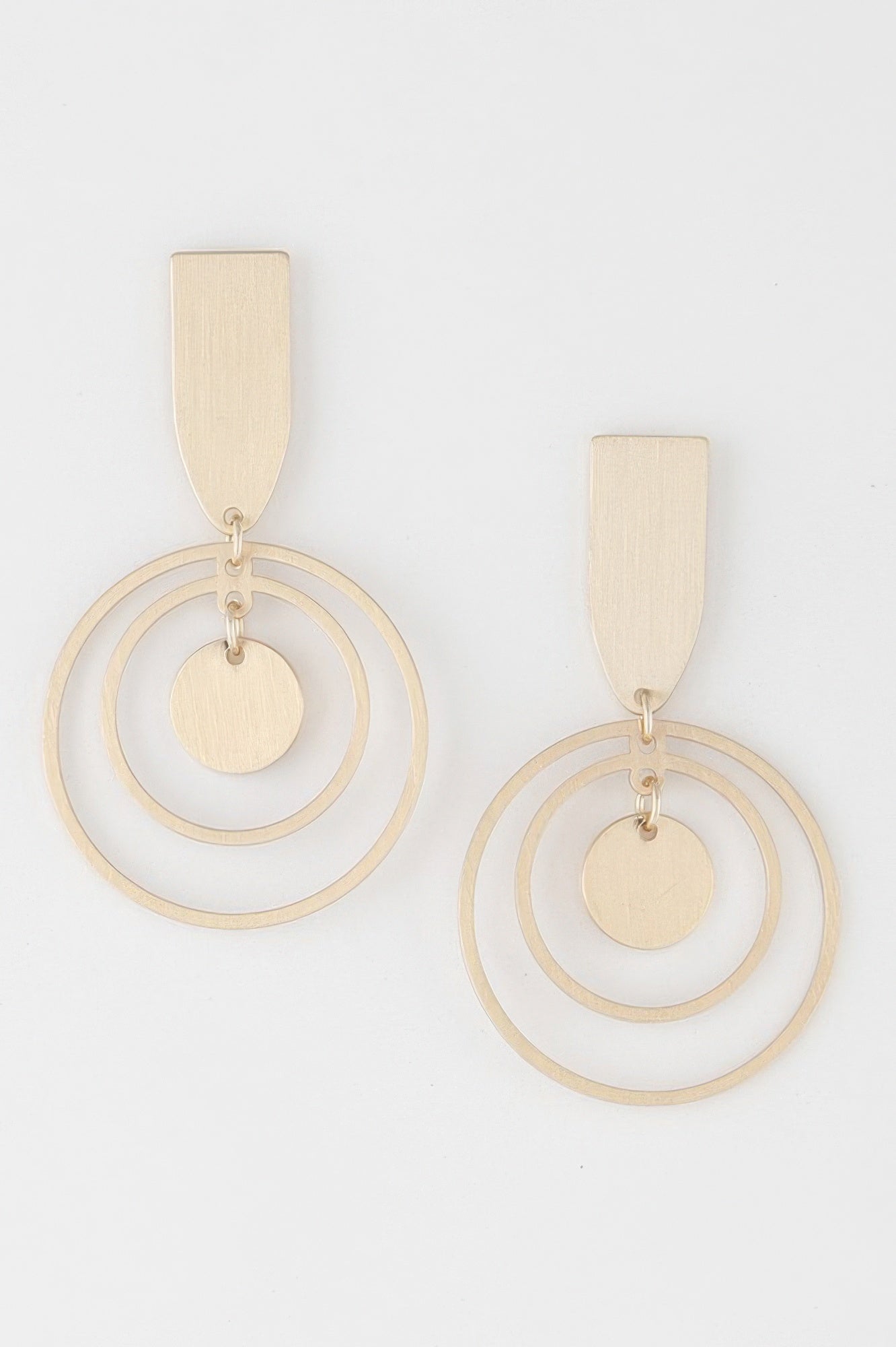 Triple Round Drop Earrings