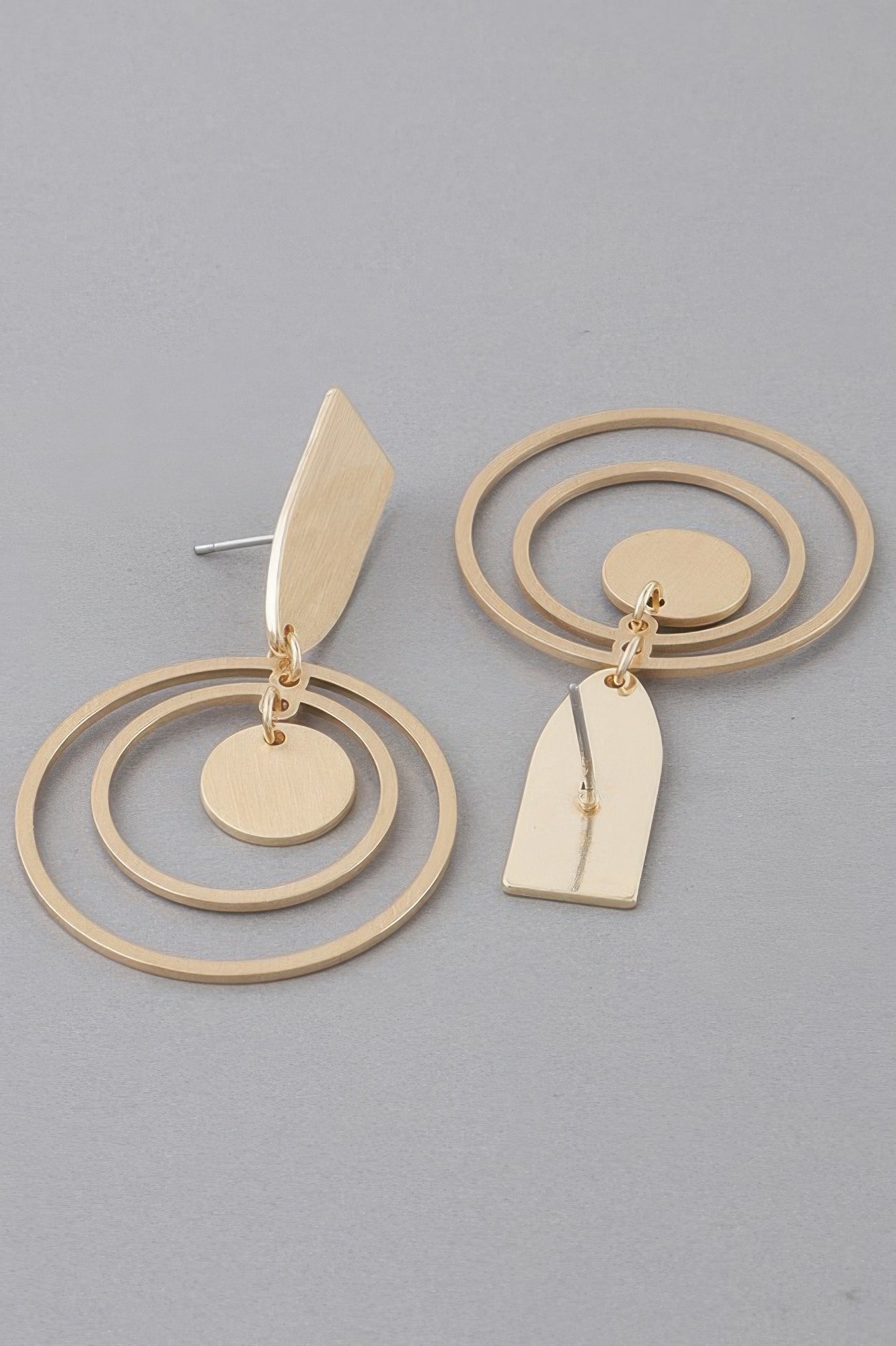 Triple Round Drop Earrings